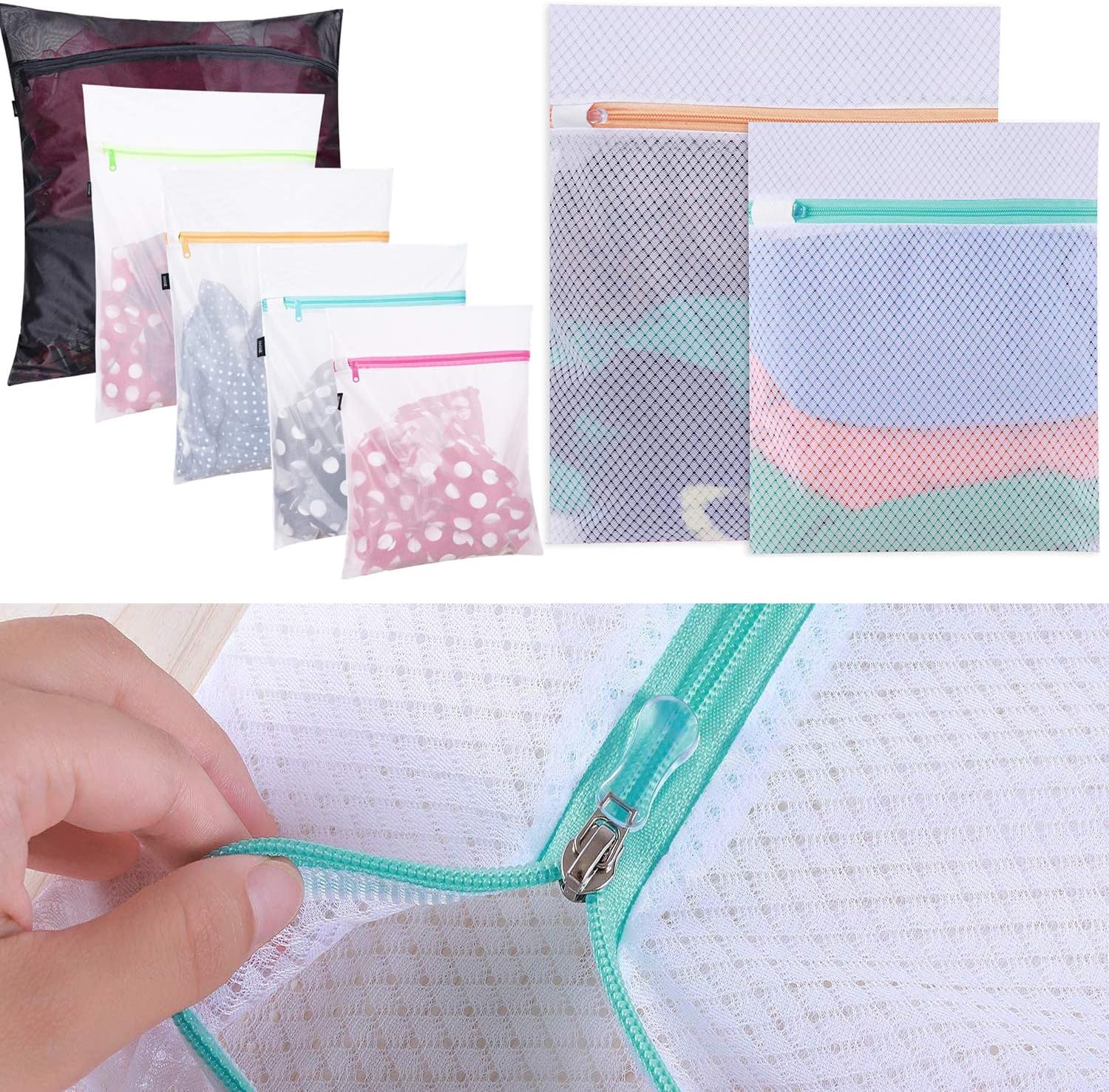 Kitcheniva Zipped Wash Bag Laundry Washing Mesh Net