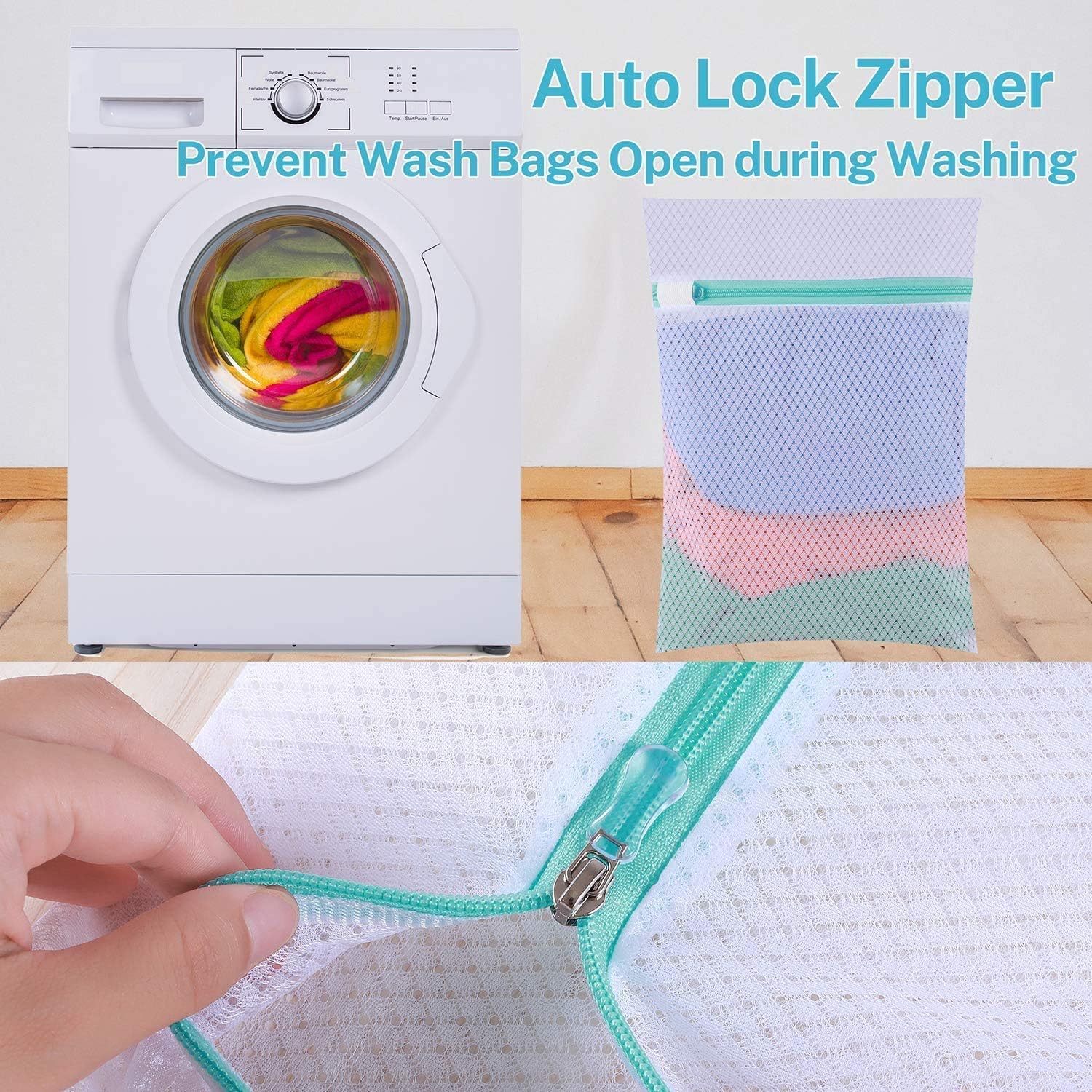 Kitcheniva Zipped Wash Bag Laundry Washing Mesh Net