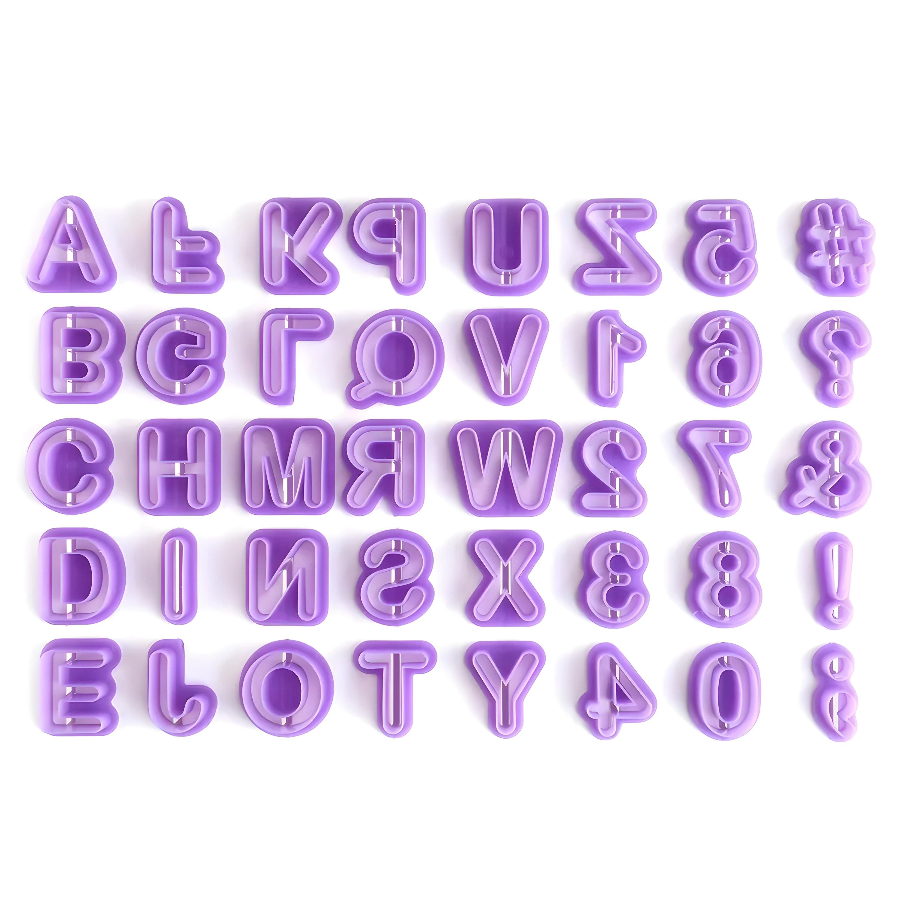 Kitcheniva Alphabet Number Fondant Cake Decorating Set 40 Pcs