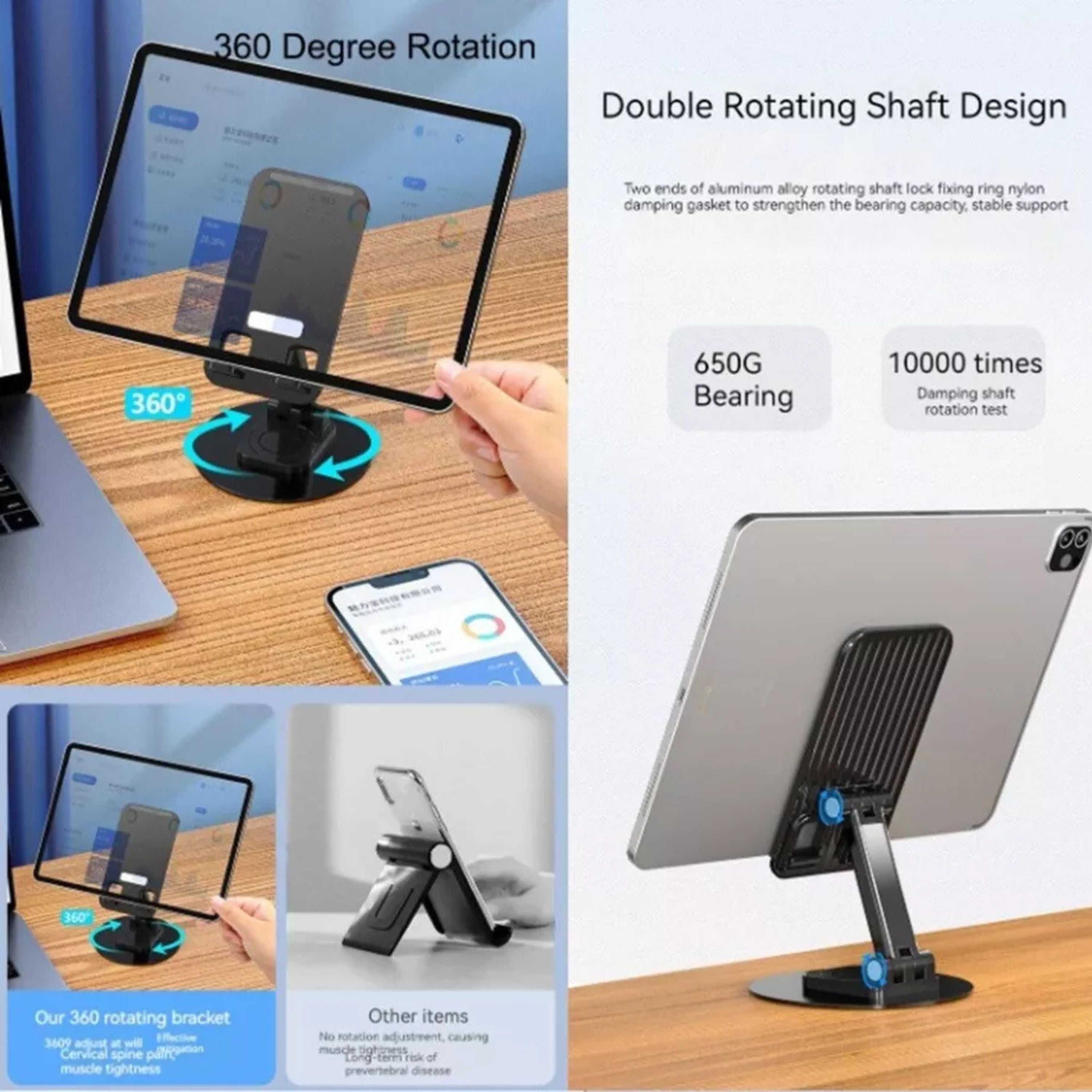 Kitcheniva Adjustable Foldable Phone & Tablet Stand