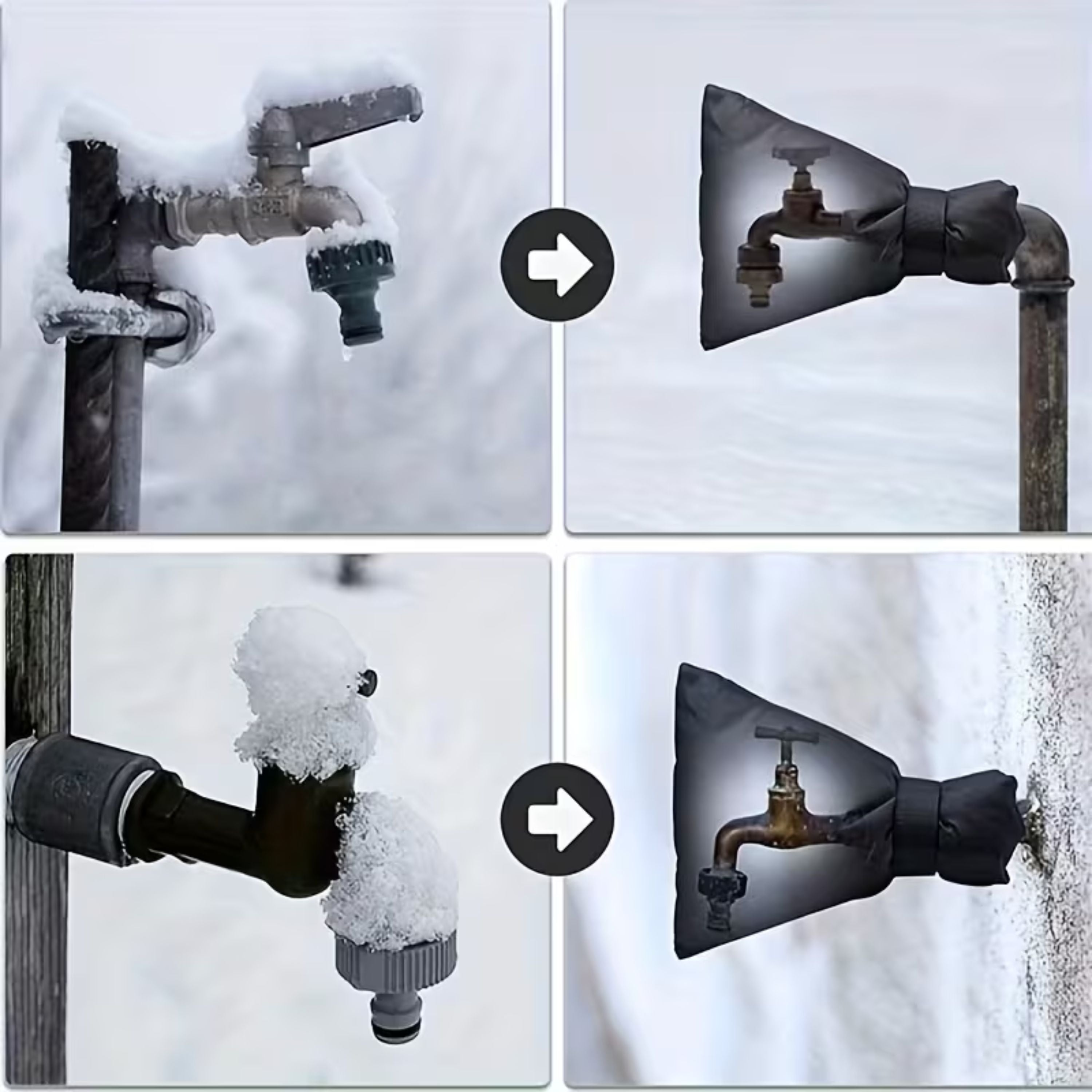 Kitcheniva Weatherproof Anti-Freeze Faucet Covers 2 Pcs