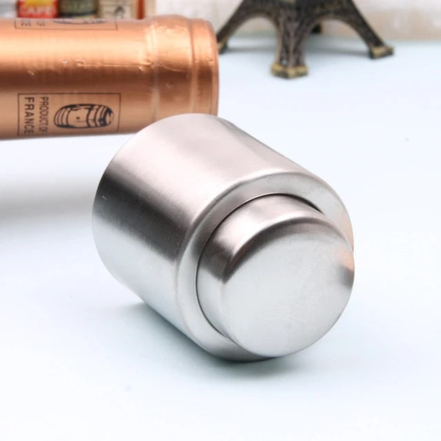 Kitcheniva Stainless Steel Reusable Vacuum Sealed Liquor Bottle Stopper Cap