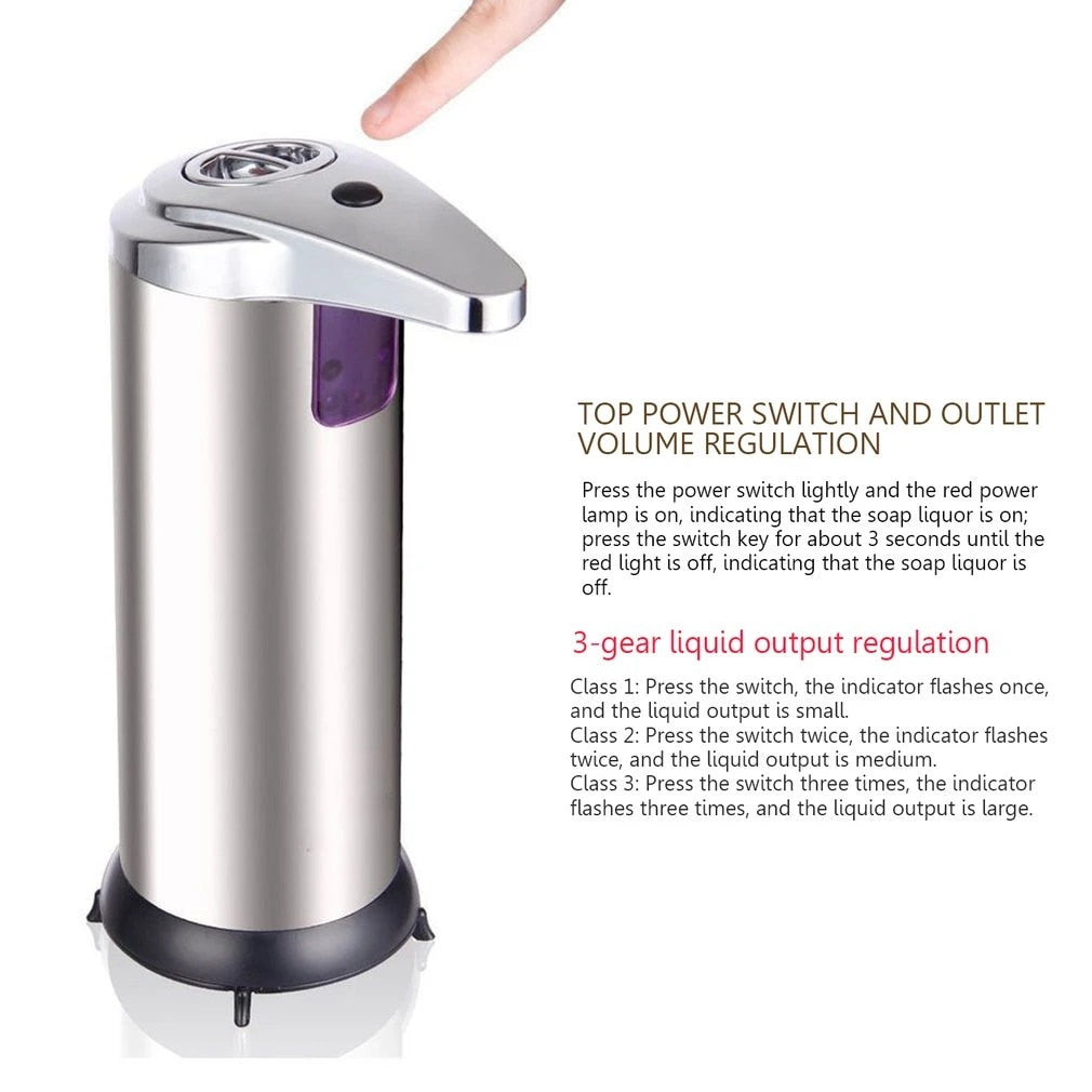 Kitcheniva Touchless Stainless Steel Handsfree Automatic IR Sensor Soap Liquid Dispenser