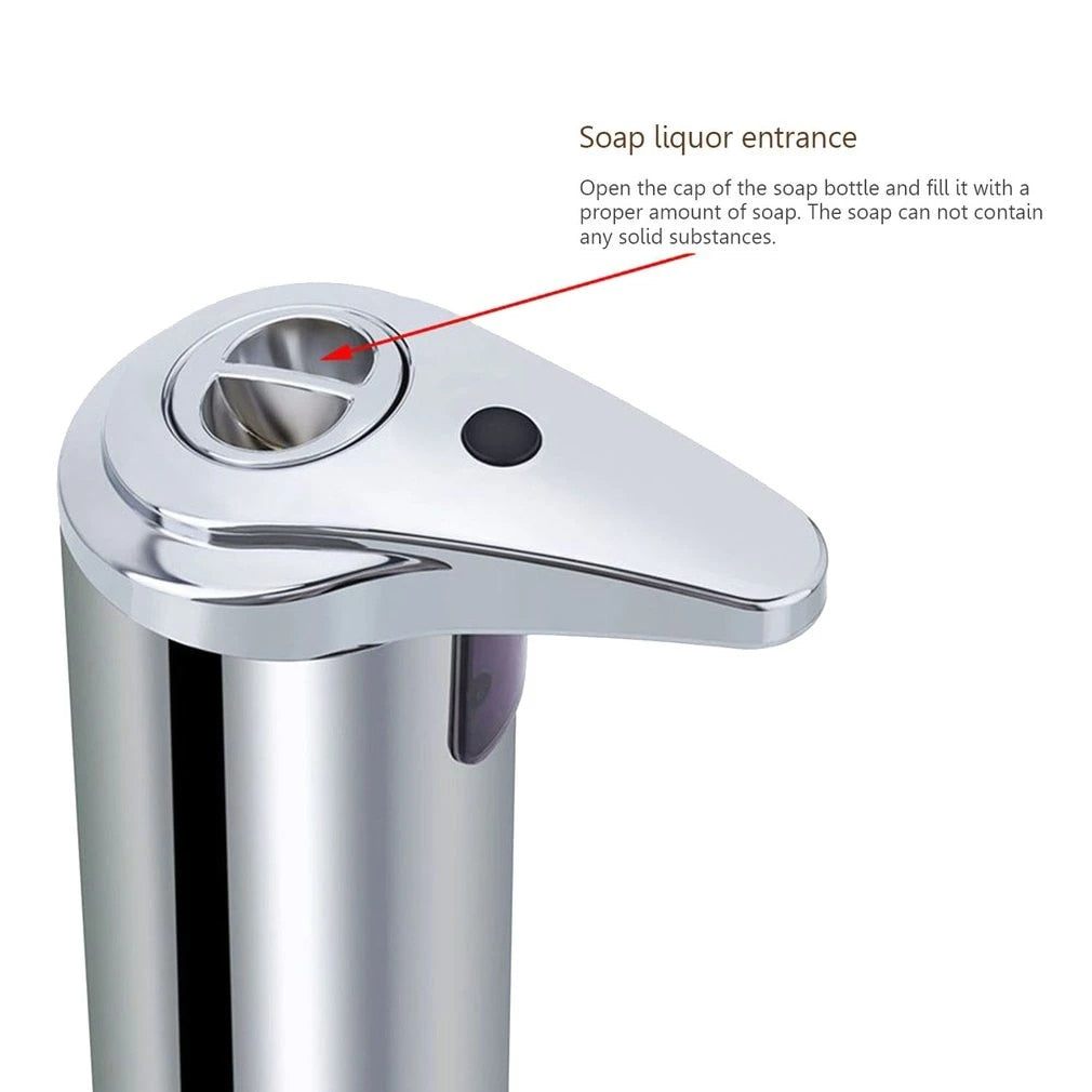 Kitcheniva Touchless Stainless Steel Handsfree Automatic IR Sensor Soap Liquid Dispenser