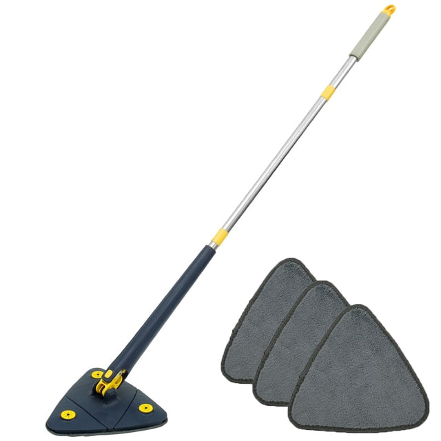 Kitcheniva 360° Telescopic Triangle Mop With Cloths