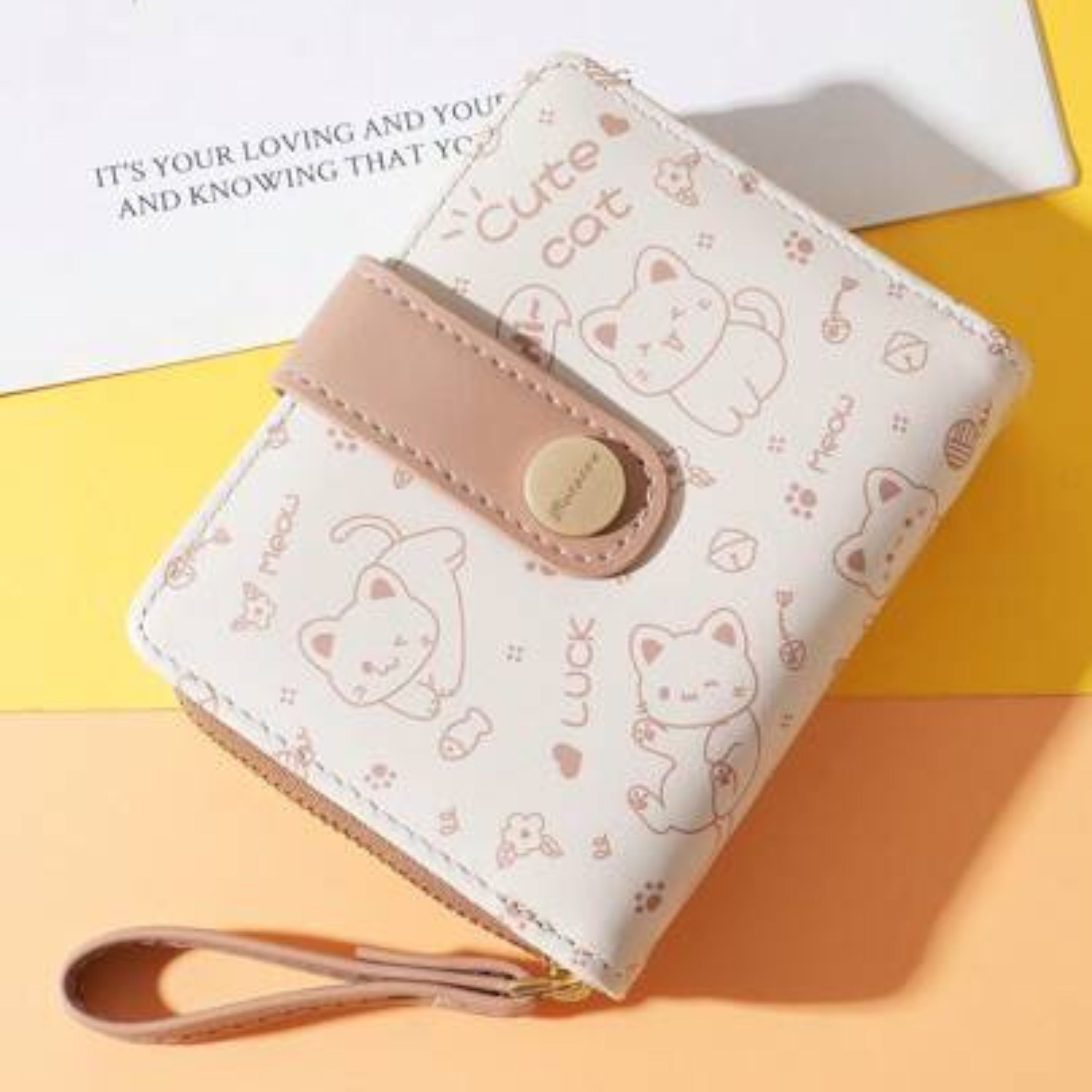 Kitcheniva Cute Cat Wallet, Pink