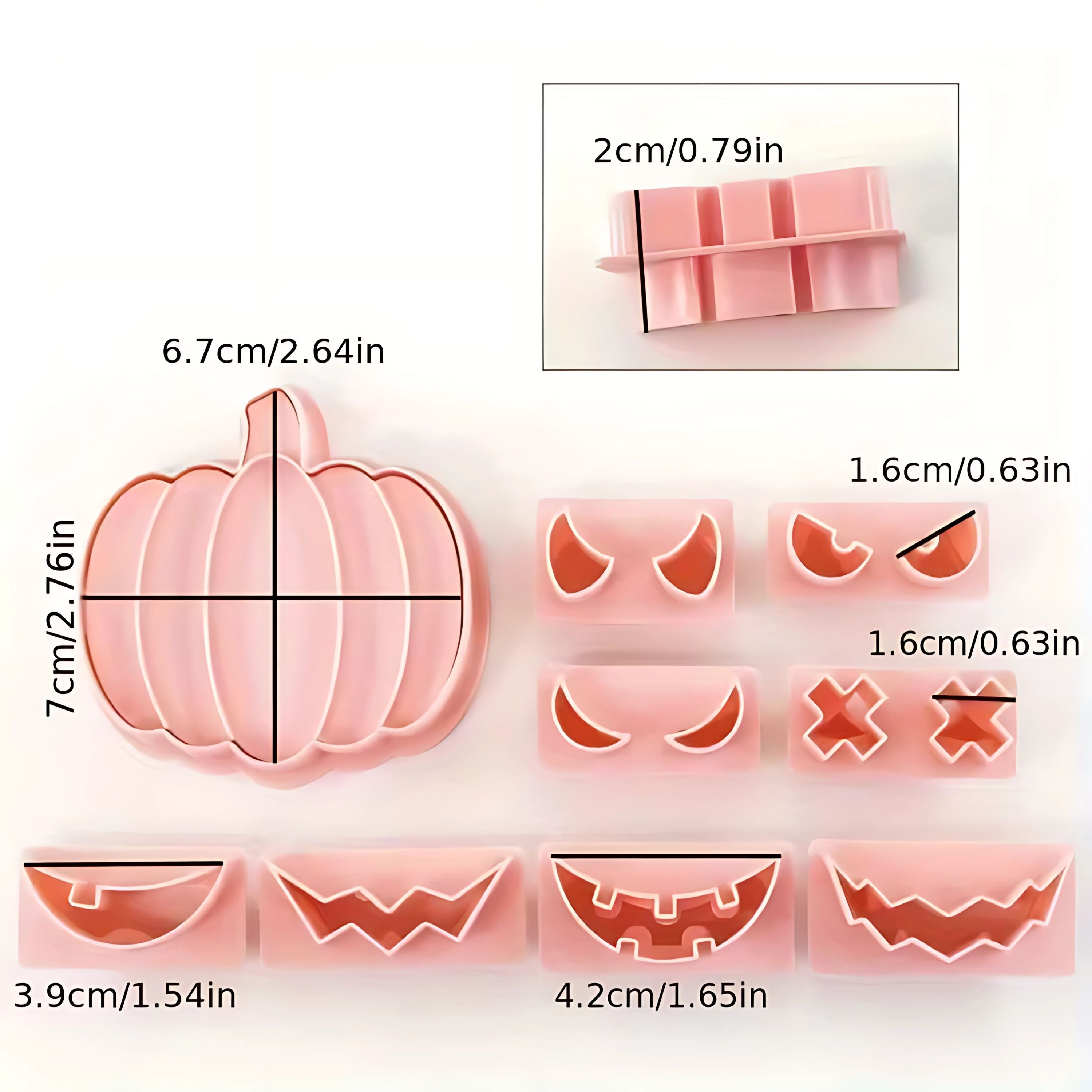 Kitcheniva Halloween Pumpkin Cookie Cutter Set 9 pcs