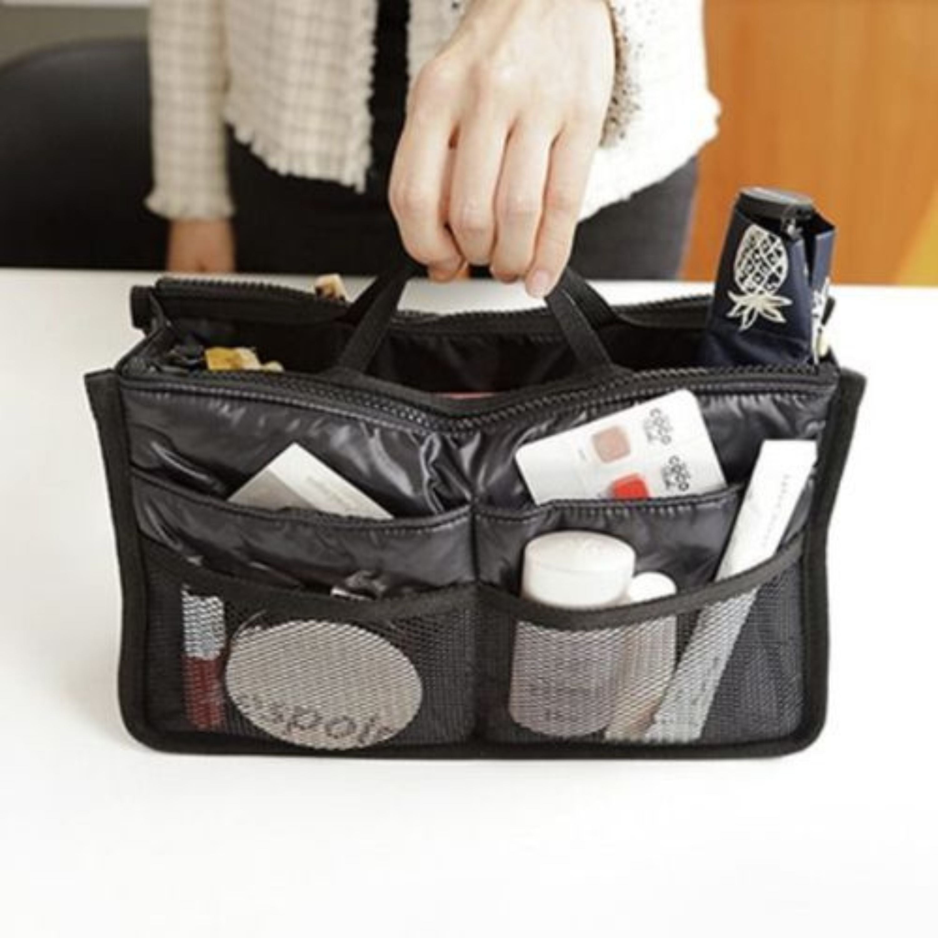 Kitcheniva Women's Travel Handbag Multi Pocket Organizer Pink