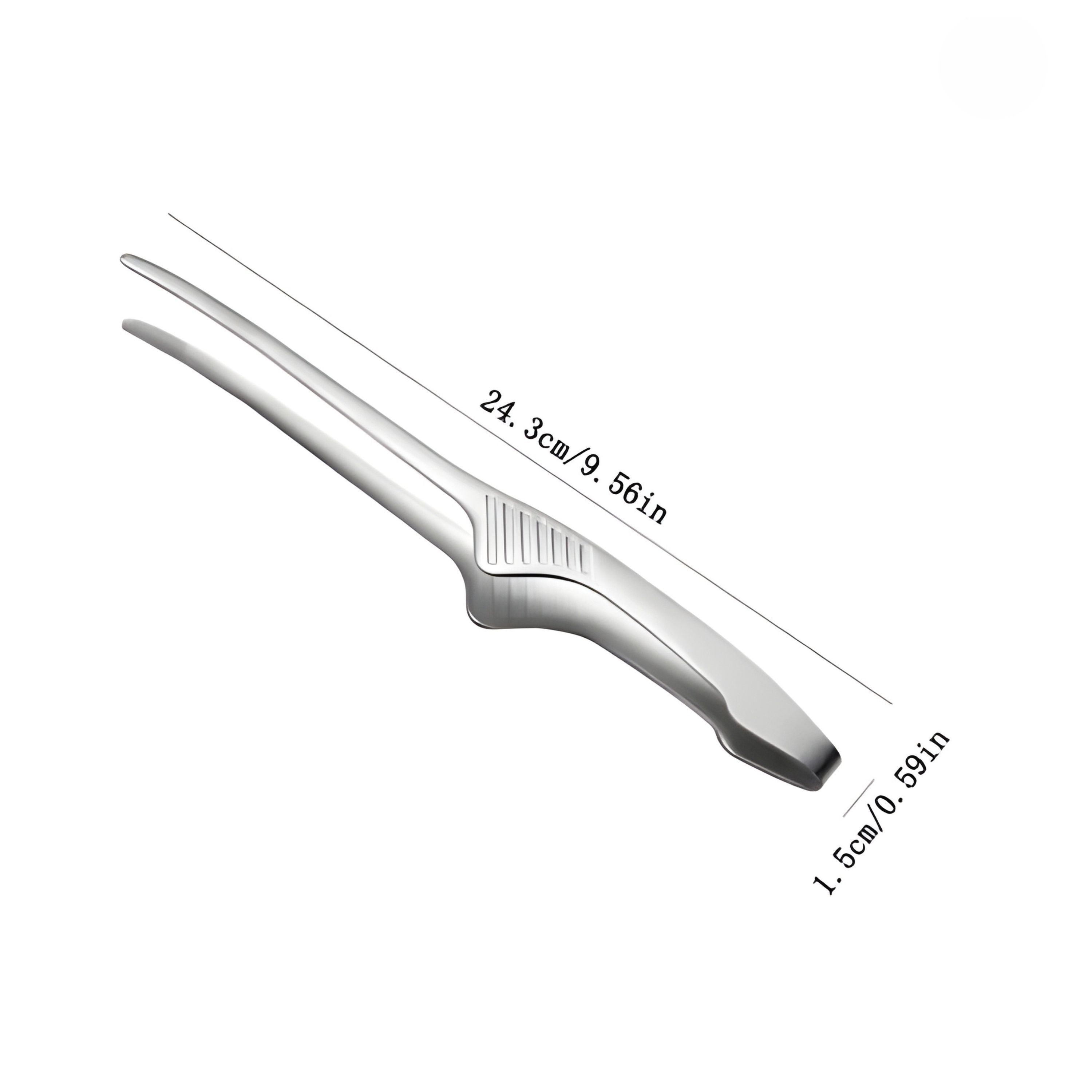Kitcheniva Stainless Steel BBQ Tongs – Non-Slip Cooking Utensil for Grilling, Serving, Salad, Camping, Buffet