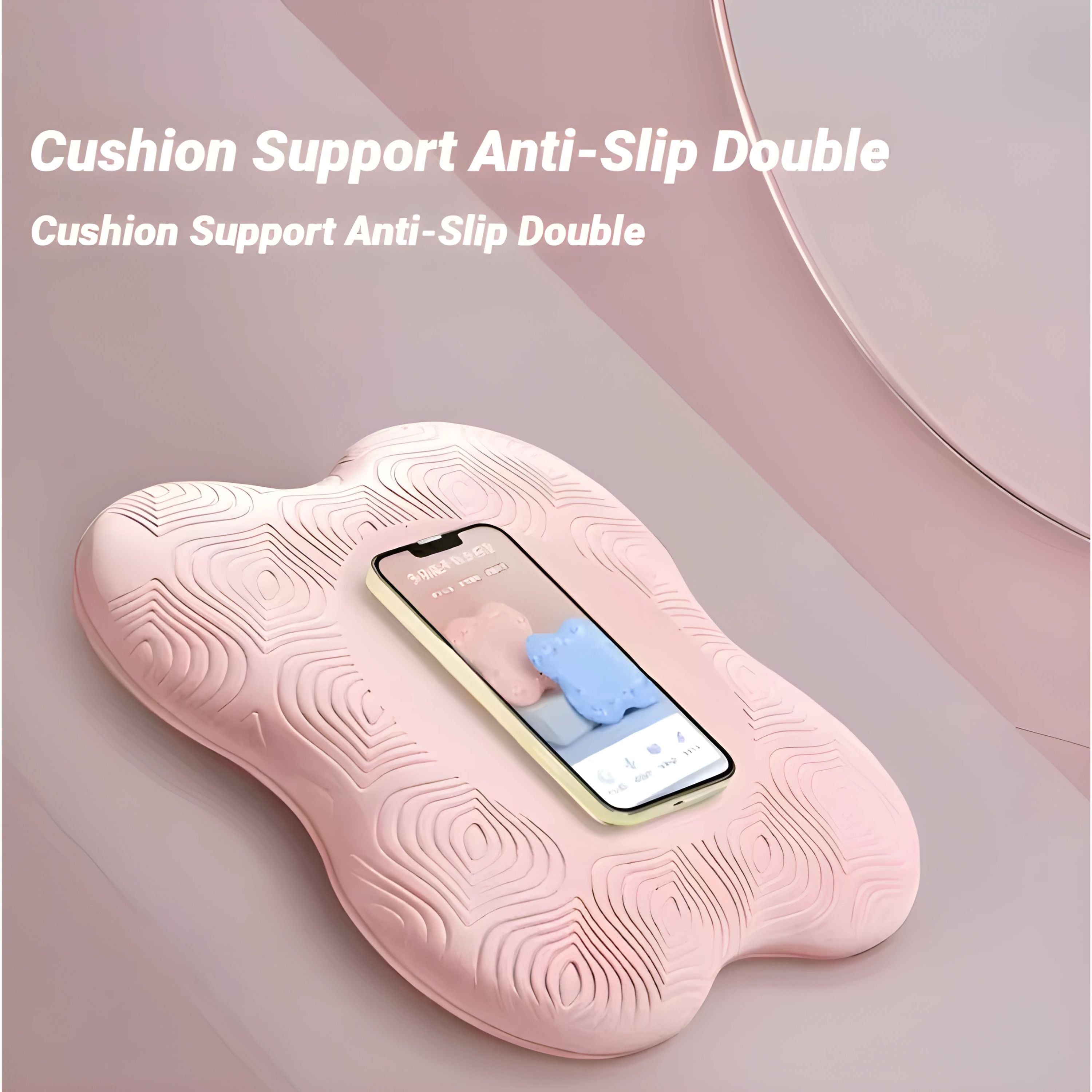 Anti Slip Yoga Kneeling Protective Pad 2 Pcs Pink