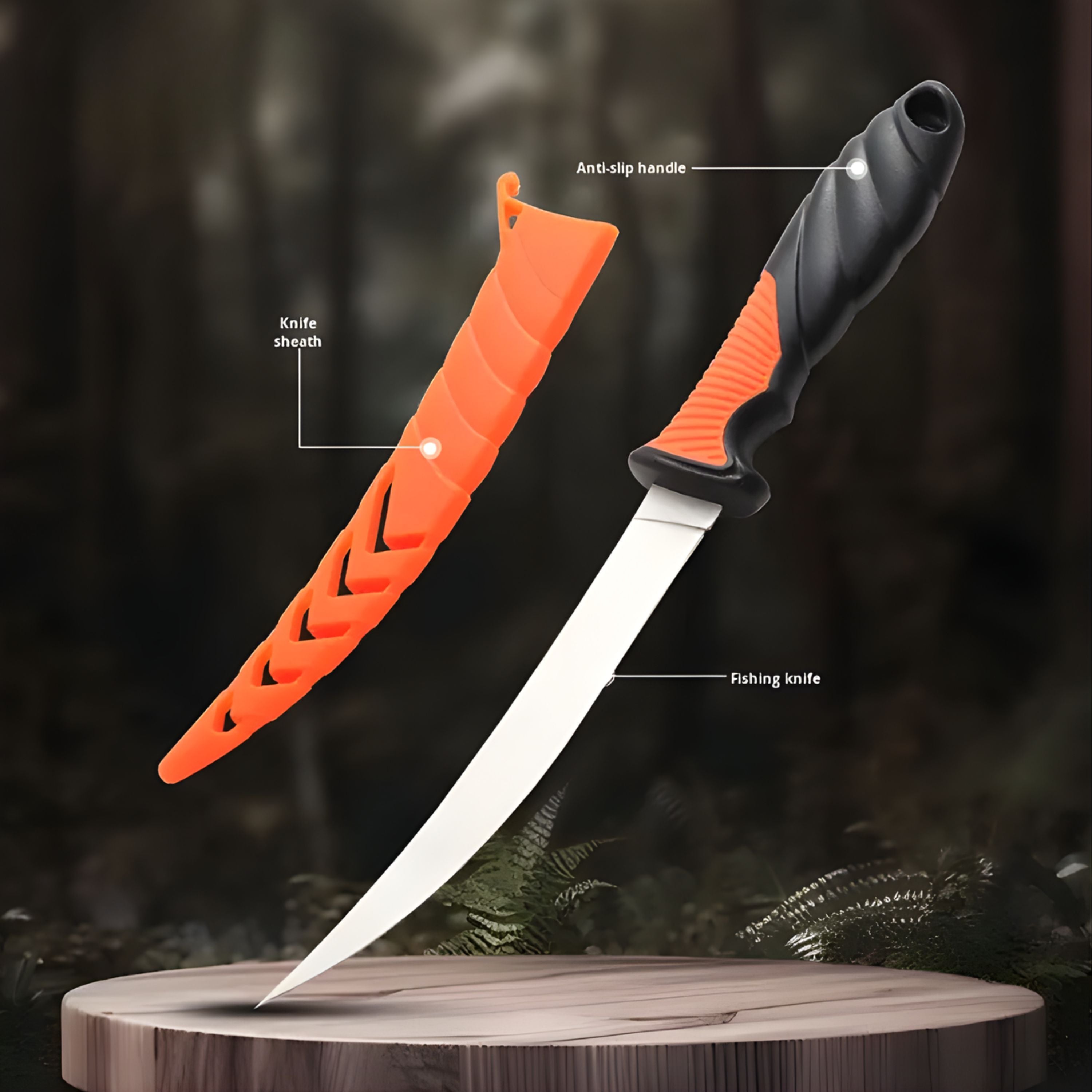 Kitcheniva 6” Stainless Steel Fillet Knife with Blade Cover, Boning Knife