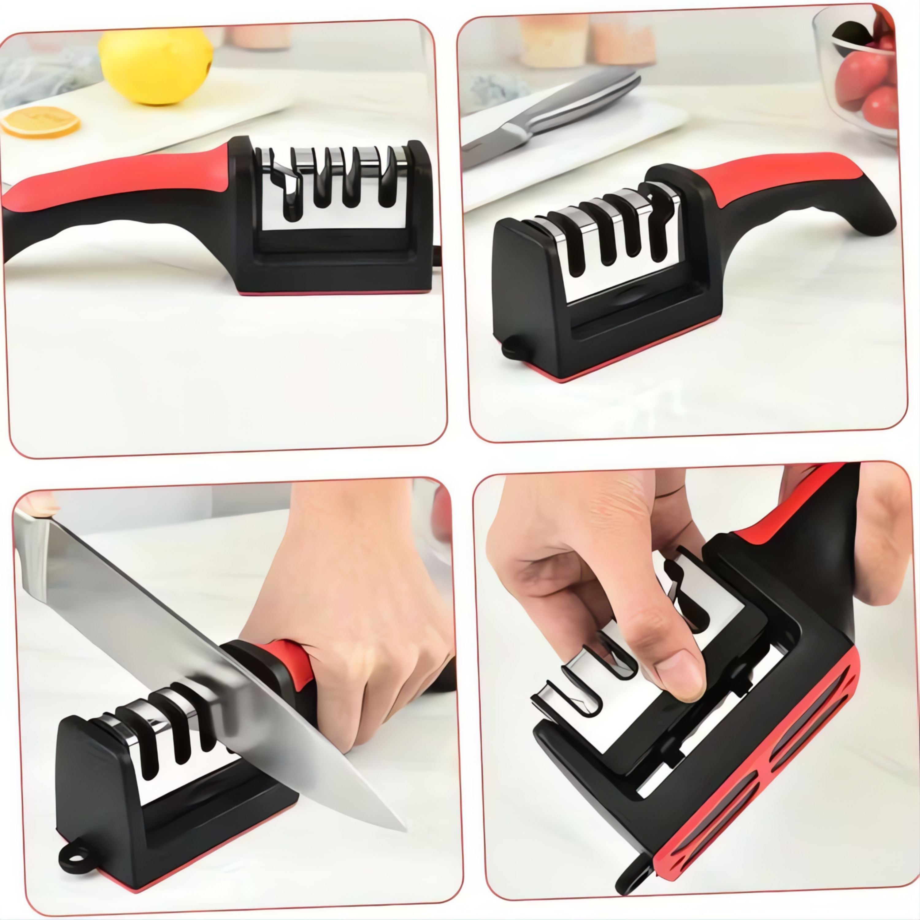 Kitcheniva 4-Stage Non-Slip Grip Knife Sharpener