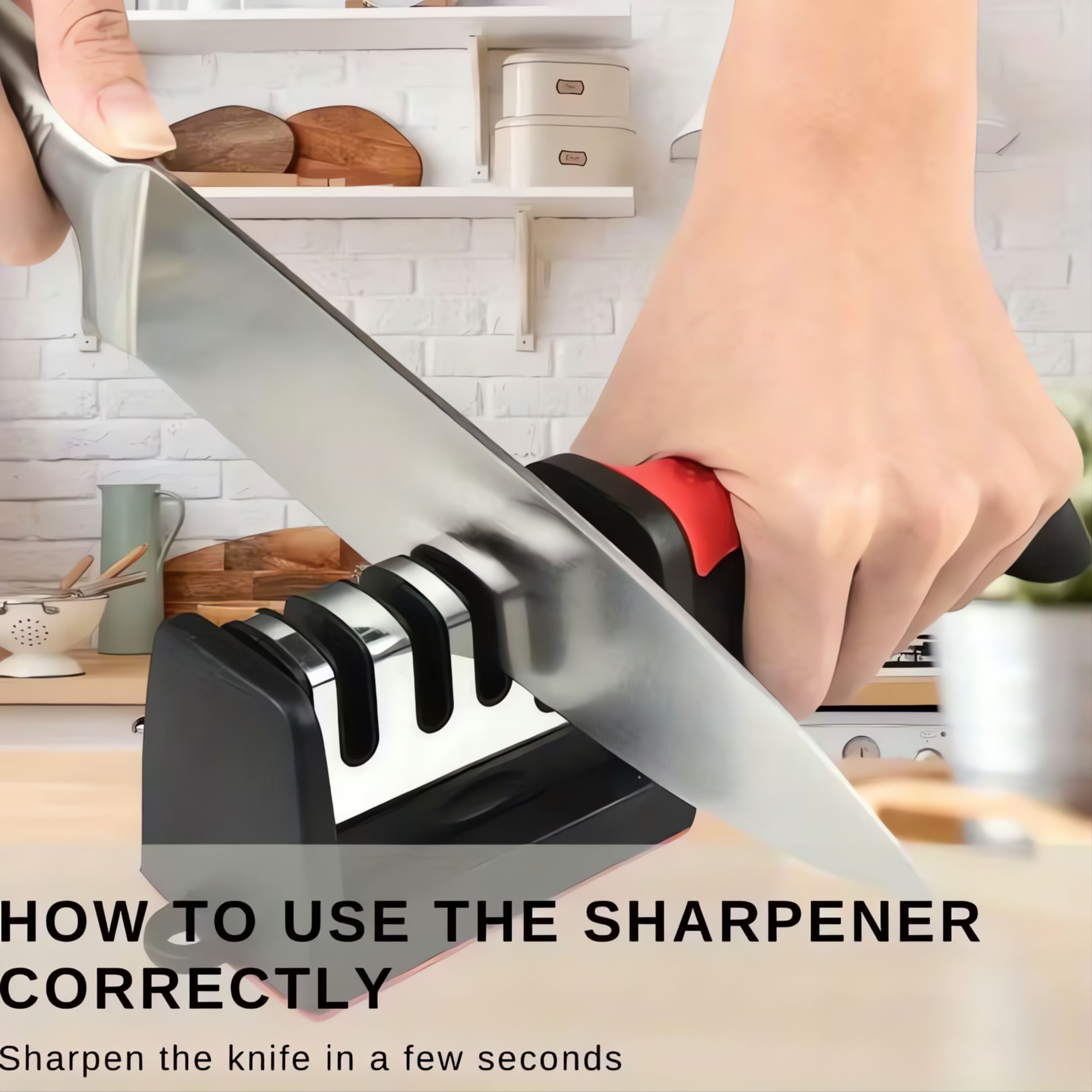 Kitcheniva 4-Stage Non-Slip Grip Knife Sharpener