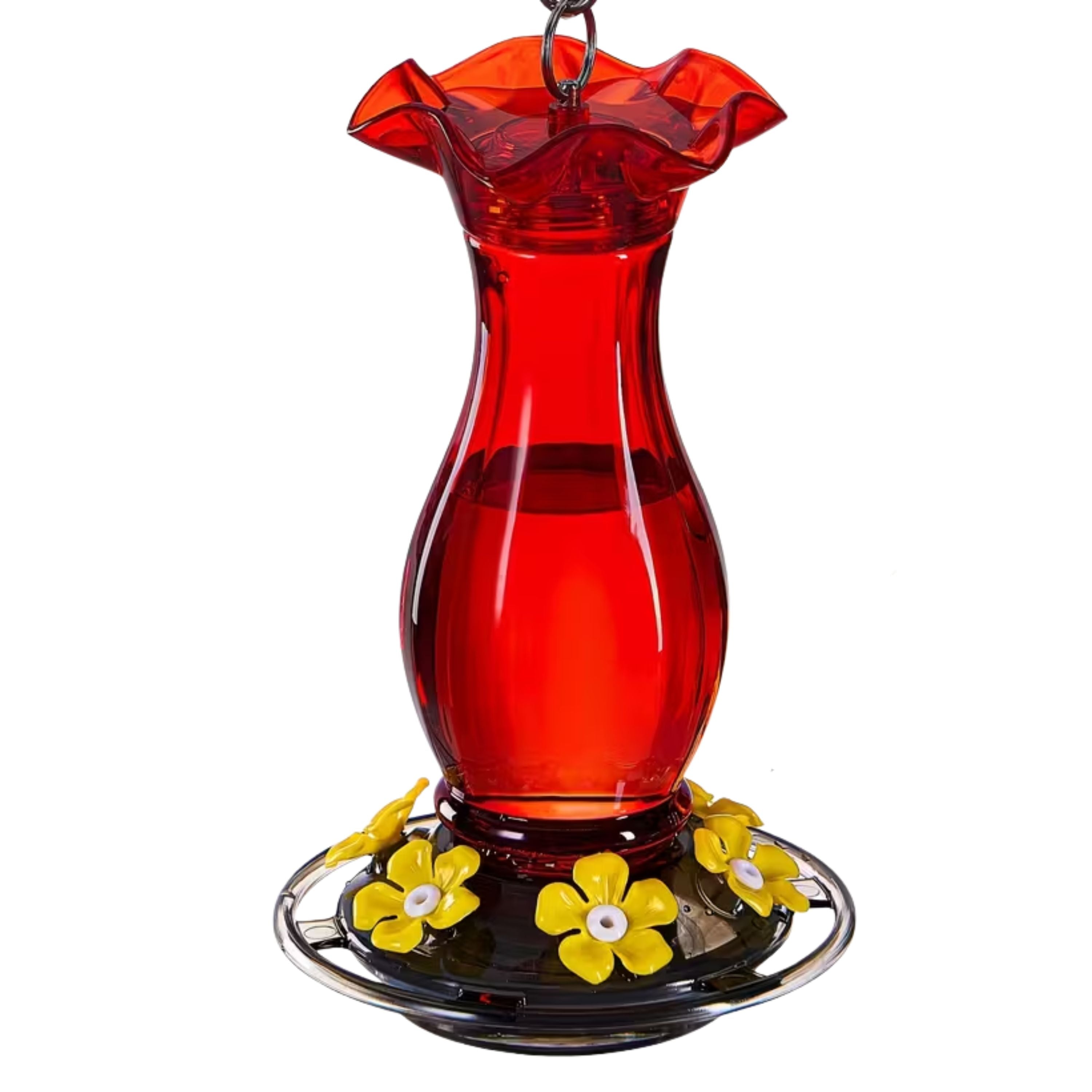 Kitcheniva Plastic Hummingbird Feeder with 6 Feeding Ports - Leak Resistant, Ant Resistant, Battery Free Operations