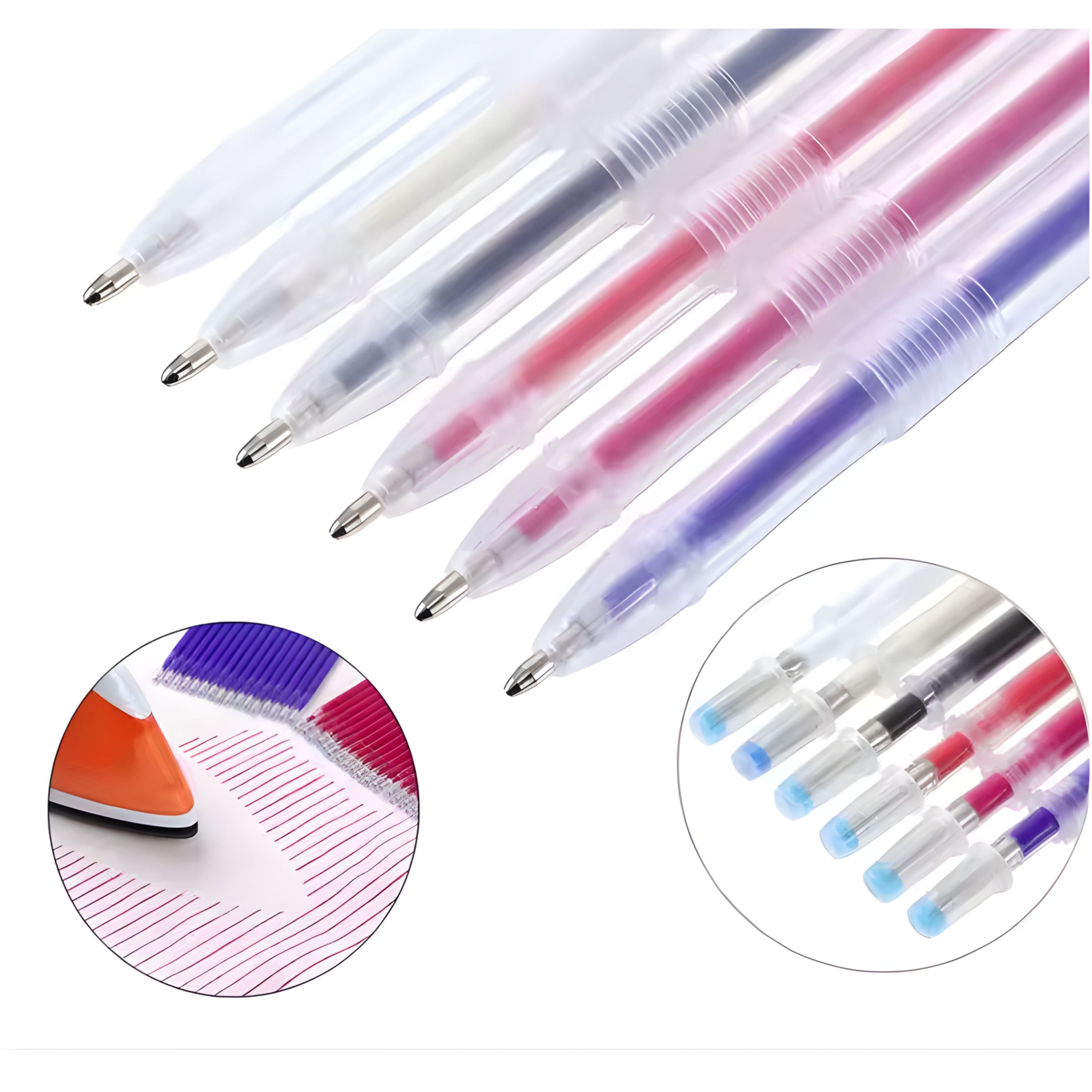 Kitcheniva Heat Erasable Fabric Pen for Sewing 10 Pcs - Disappearing Ink with Heat Application
