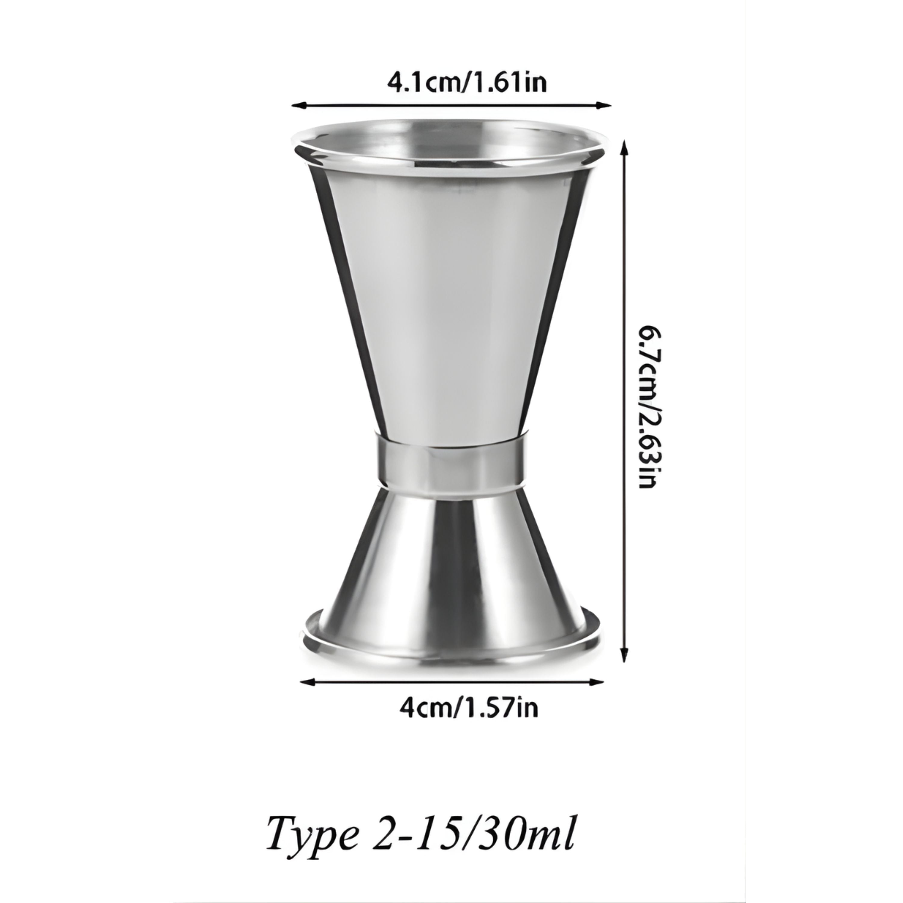 Kitcheniva Stainless Steel Double-Sided Jigger 0.50 oz & 1 oz