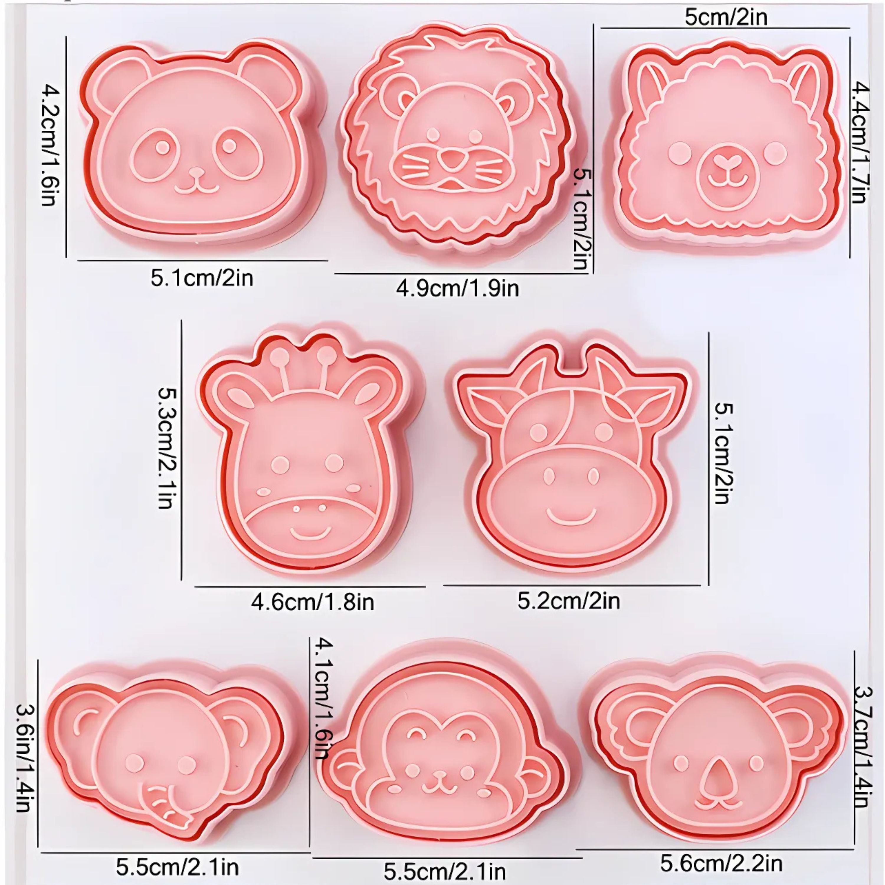Kitcheniva Animal Cookie Cutter Set 8 Pcs