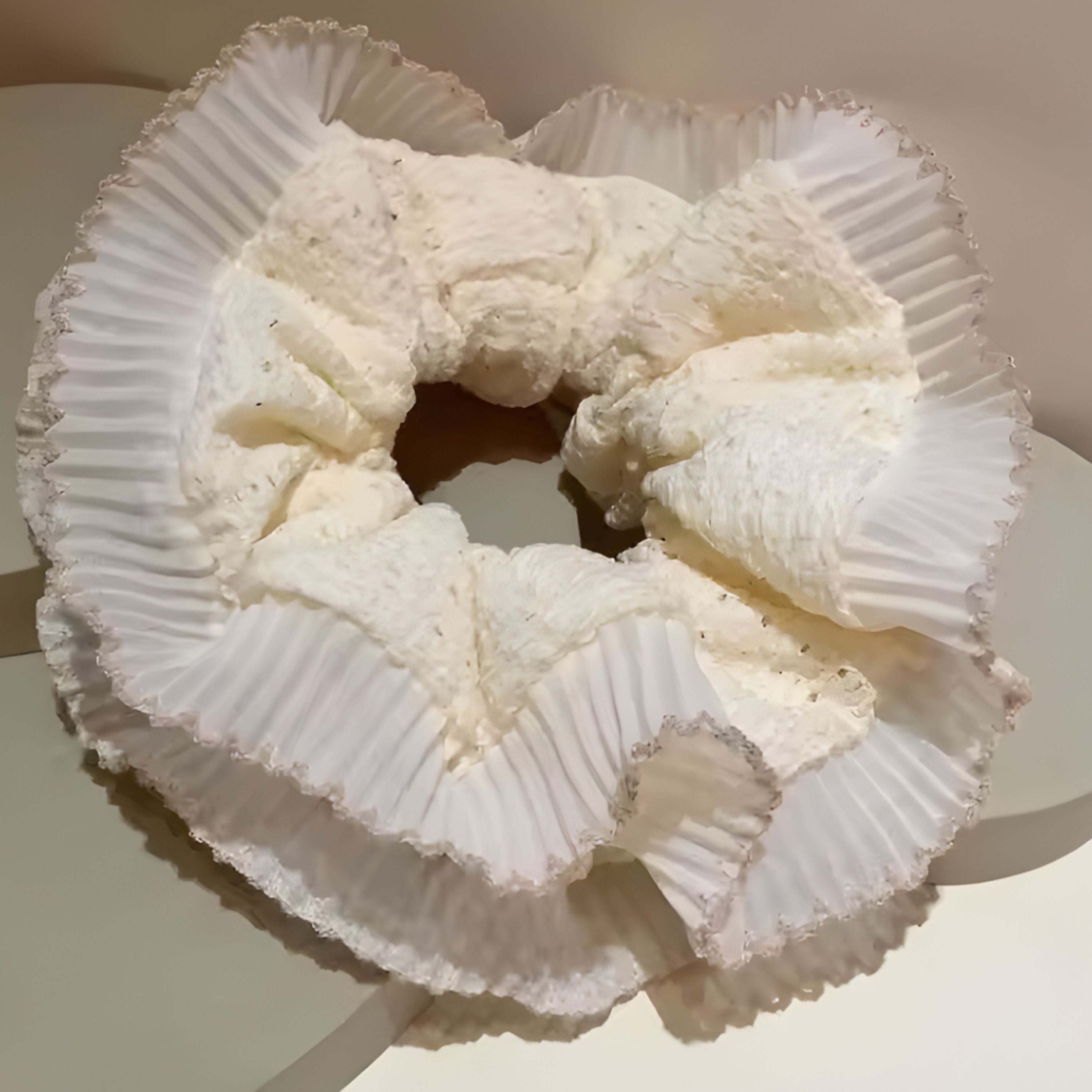 Kitcheniva Large Double-Layer Scrunchie 1 Pcs, Apricot Lace