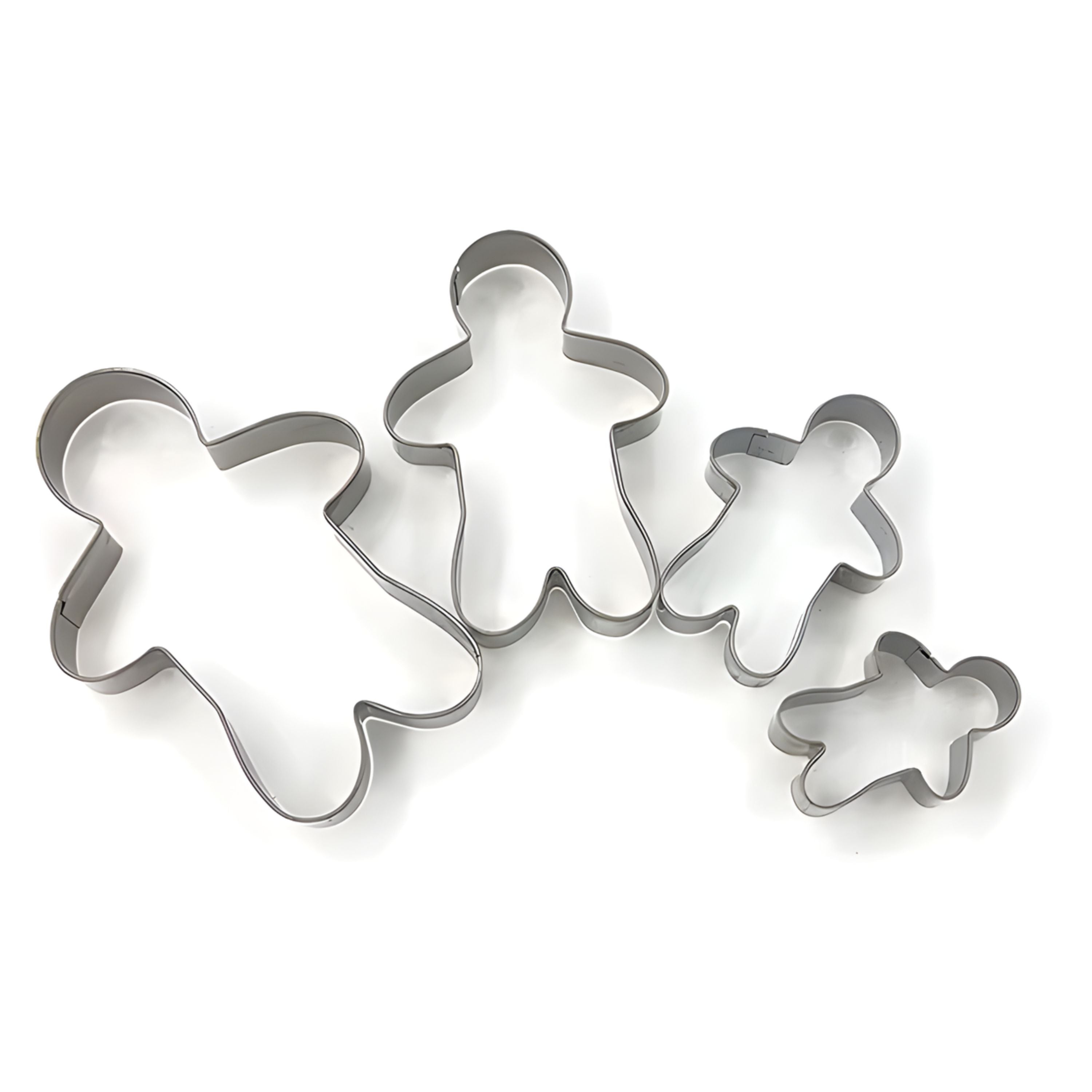 Kitcheniva Stainless Steel Gingerbread Man Cookie Cutter 4 Pcs