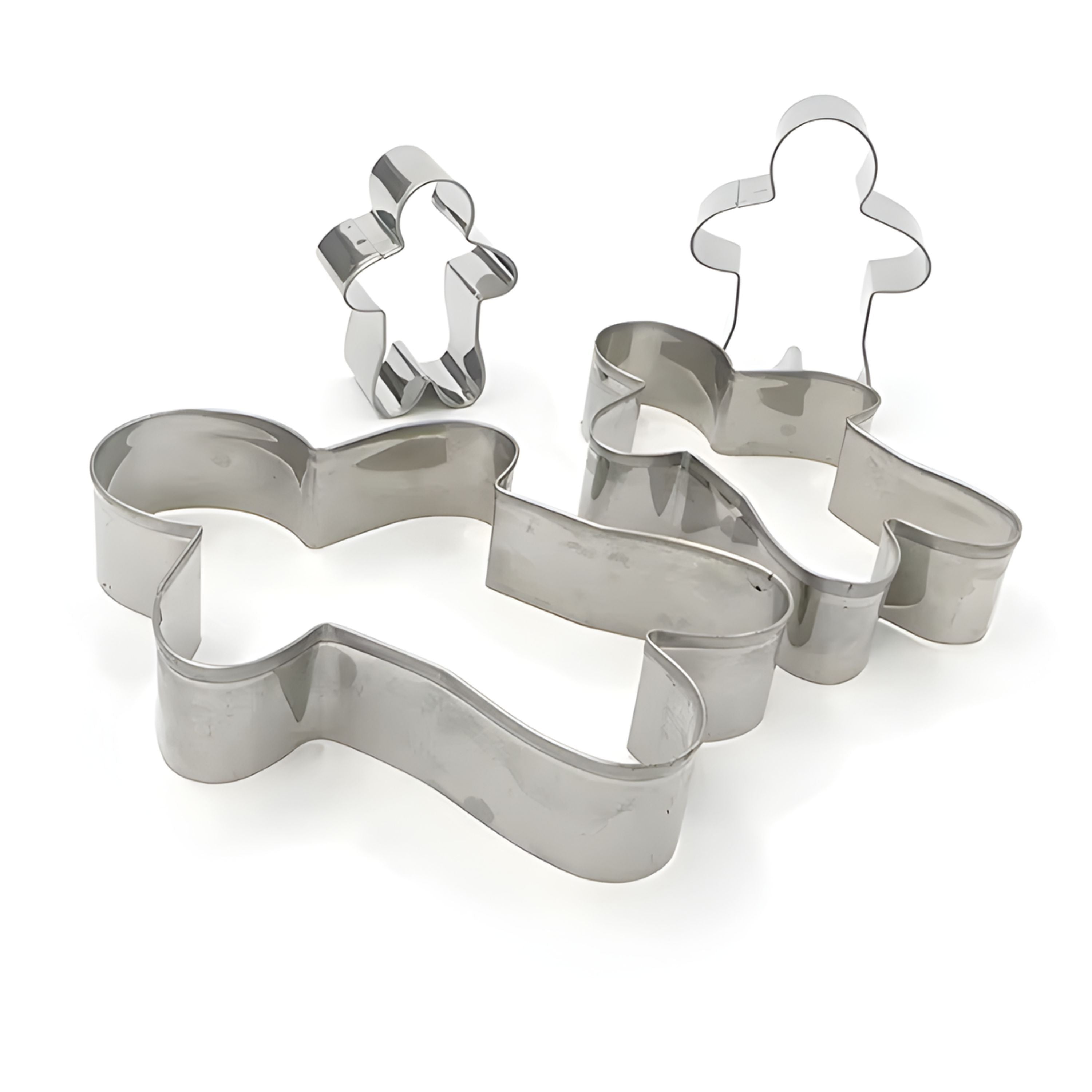 Kitcheniva Stainless Steel Gingerbread Man Cookie Cutter 4 Pcs