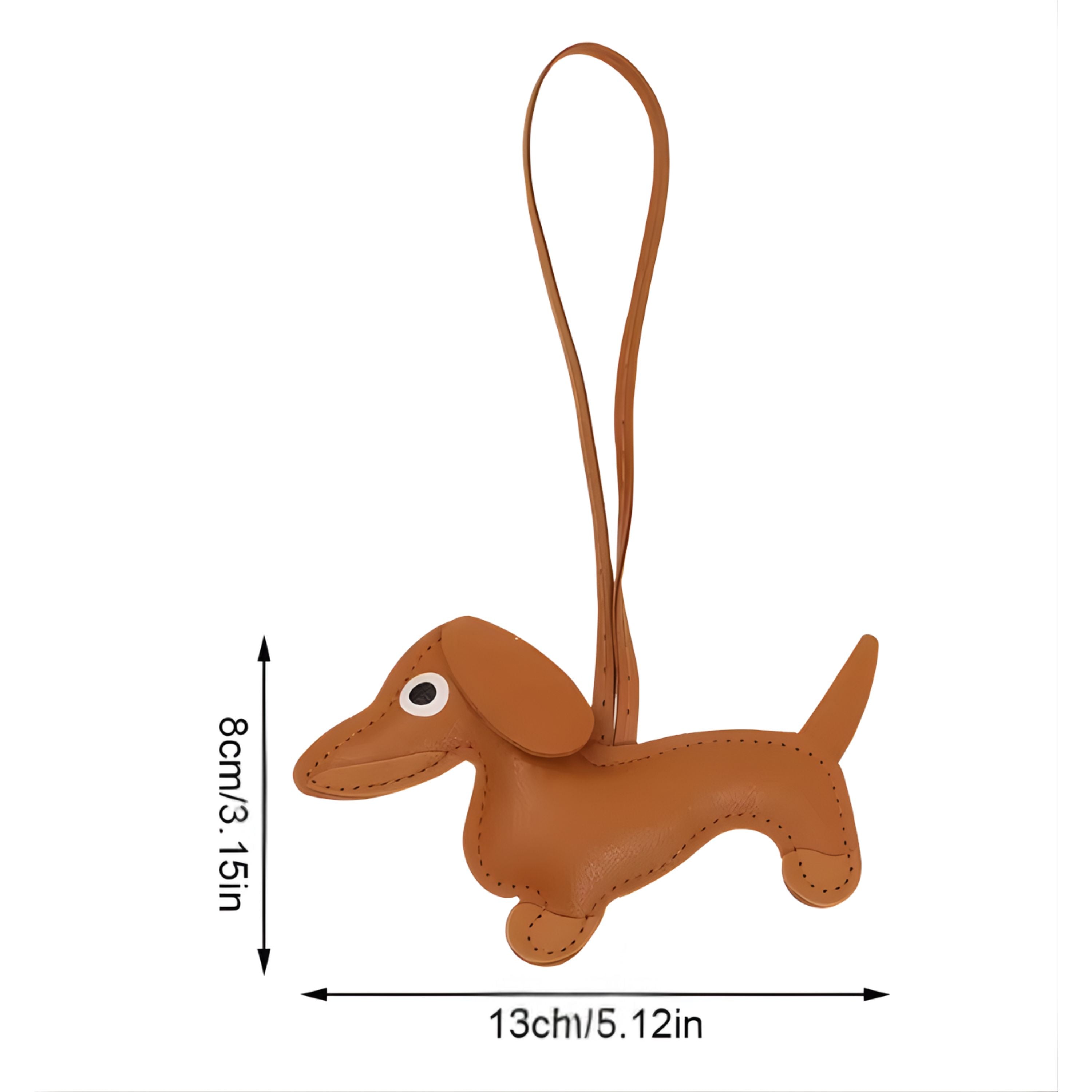 Kitcheniva Cute Dog Keychain Pendant for Keys and Bags, Brown