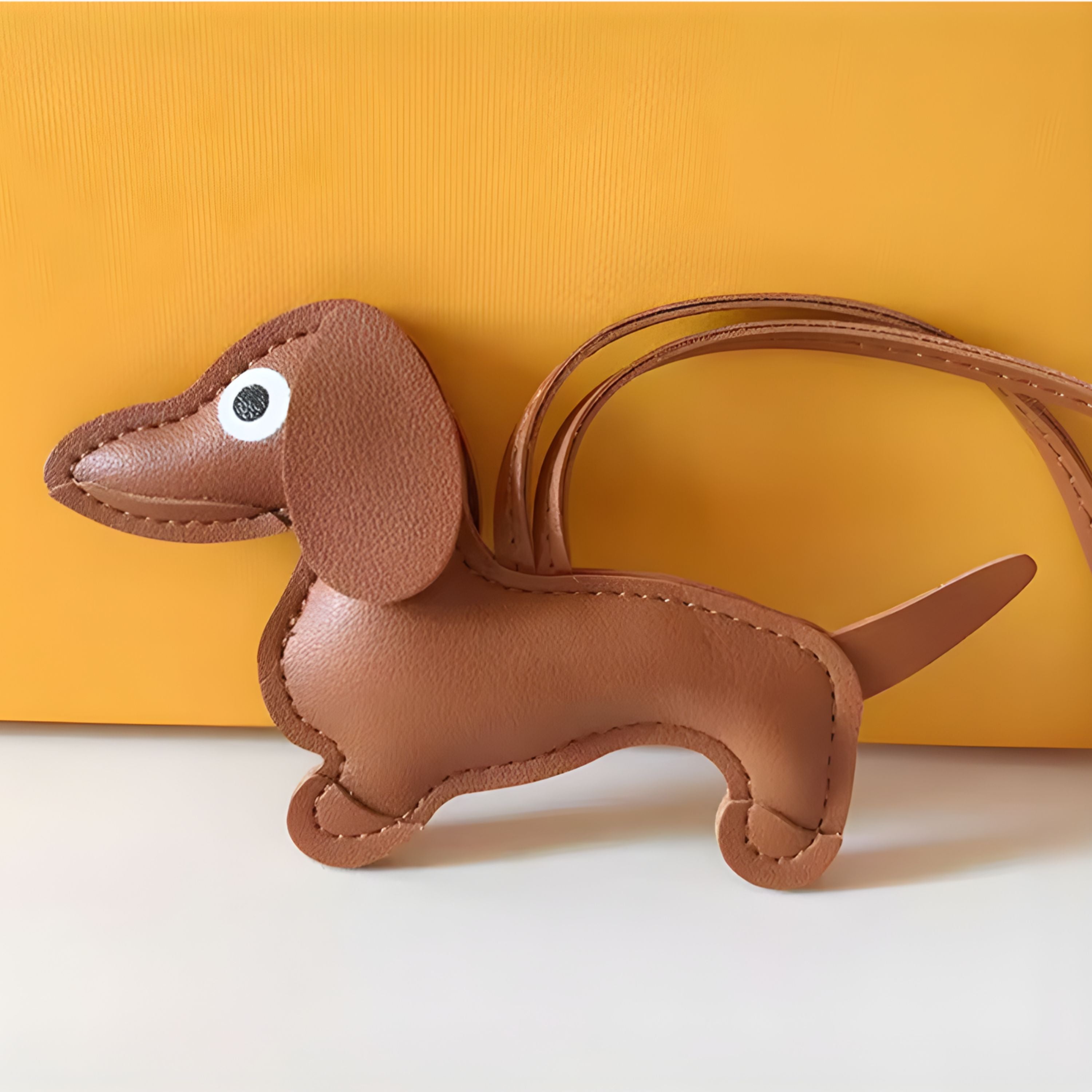 Kitcheniva Cute Dog Keychain Pendant for Keys and Bags, Brown