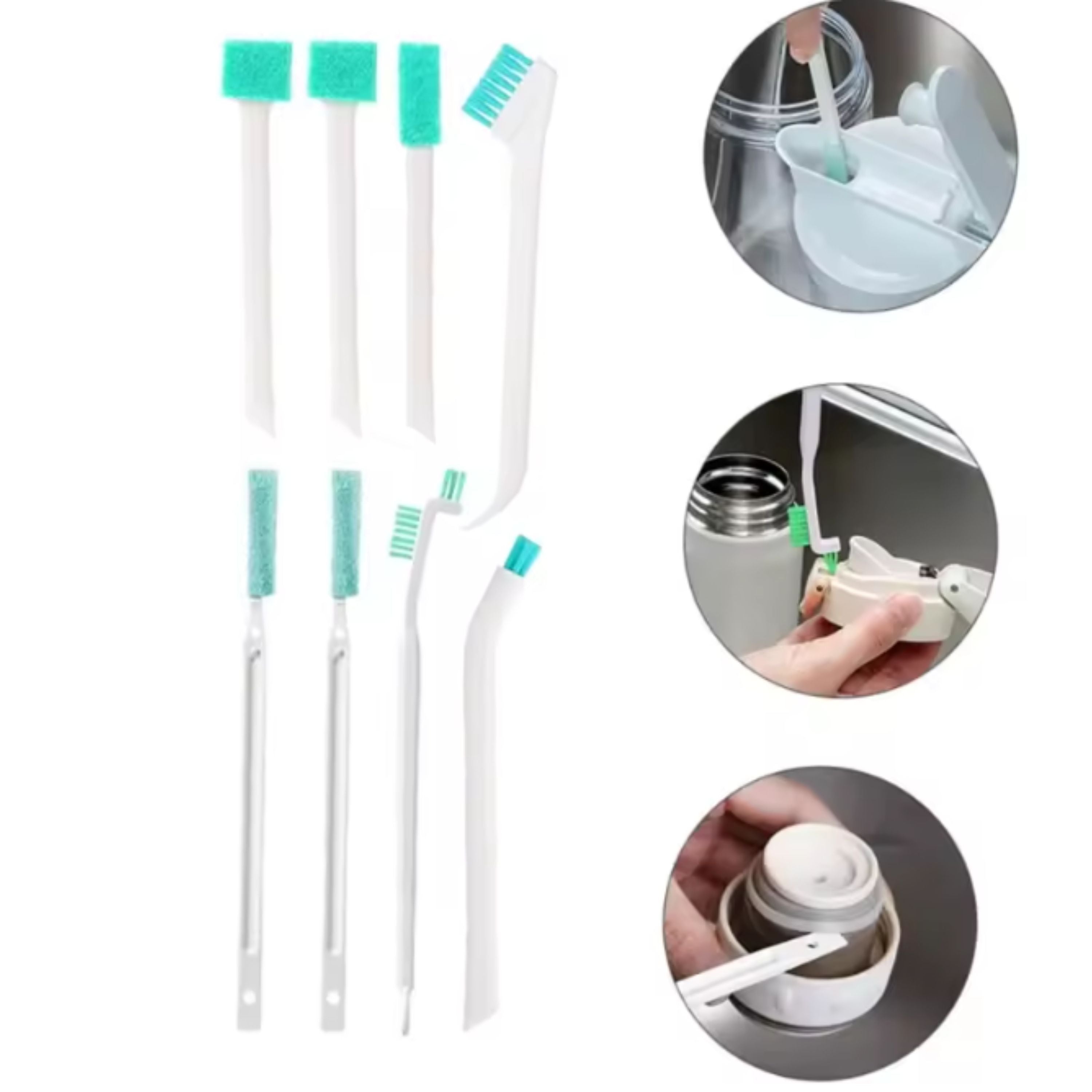 Kitcheniva Household Cleaning Brush Set 9 Pcs - For Bottle, Window & Crevice