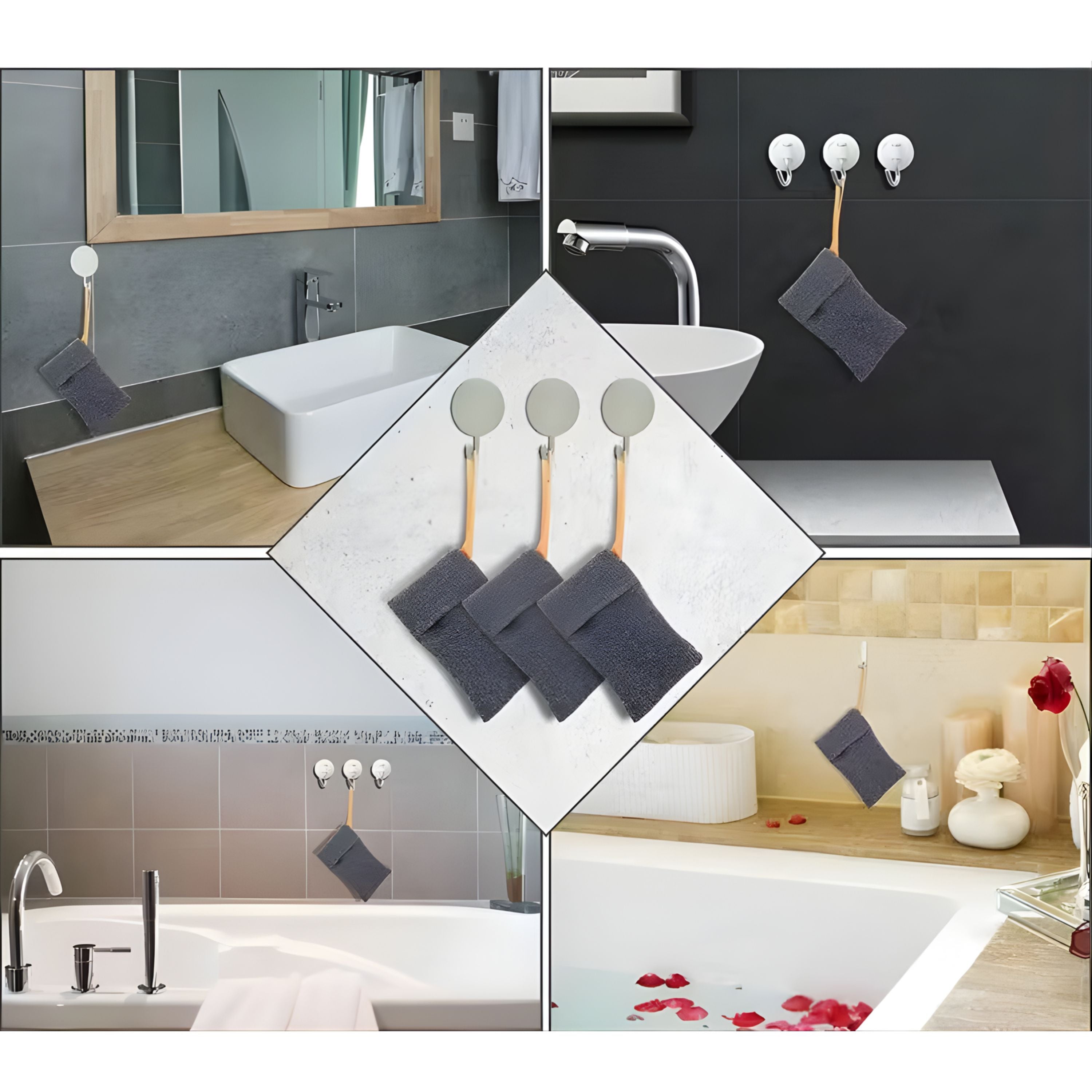 Kitcheniva Exfoliating Soap Saver Pouch with Wrist Strap 6 Pcs