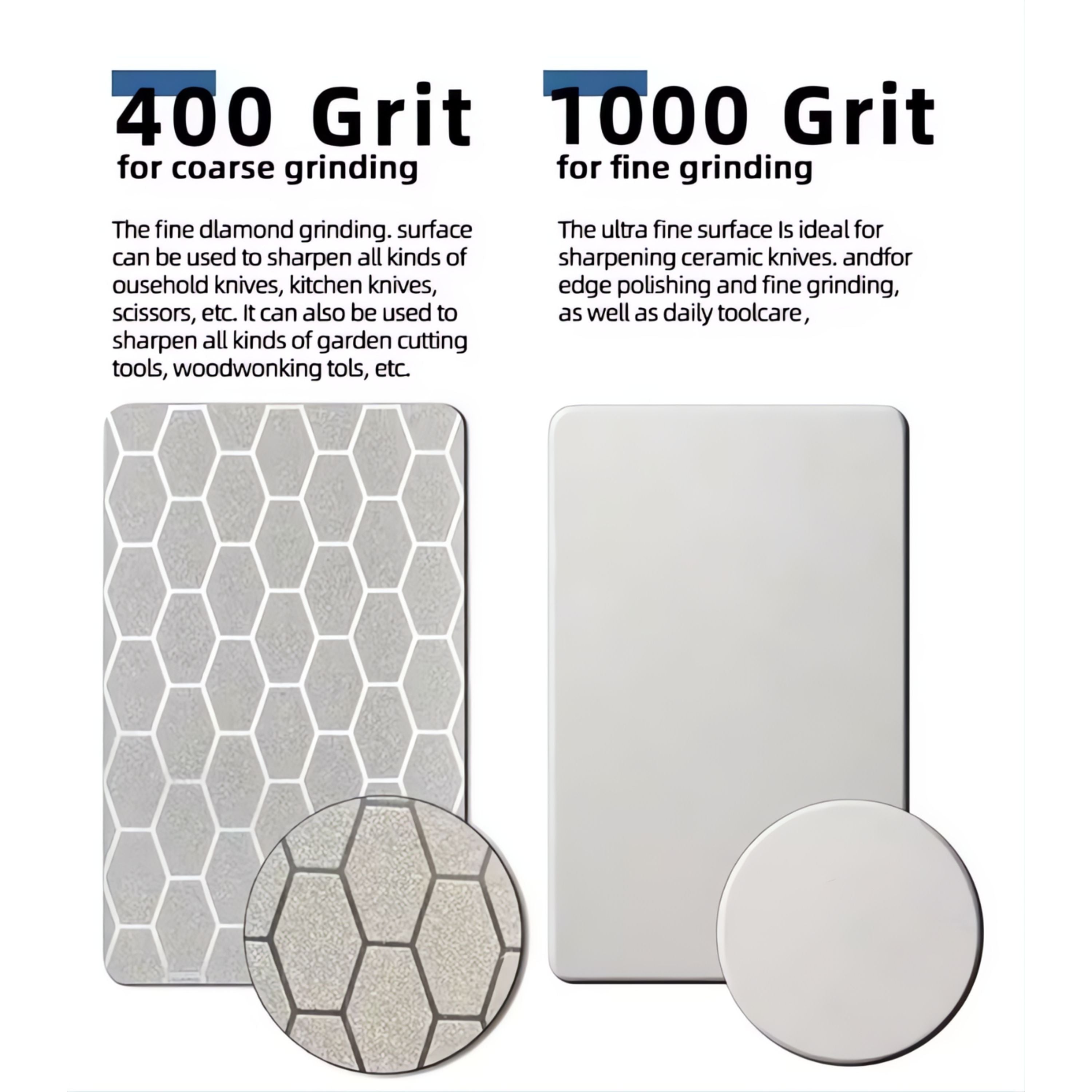 Kitcheniva 5-in-1 Diamond Knife Sharpener - Titanium Coated with Scissor Sharpener Attachment