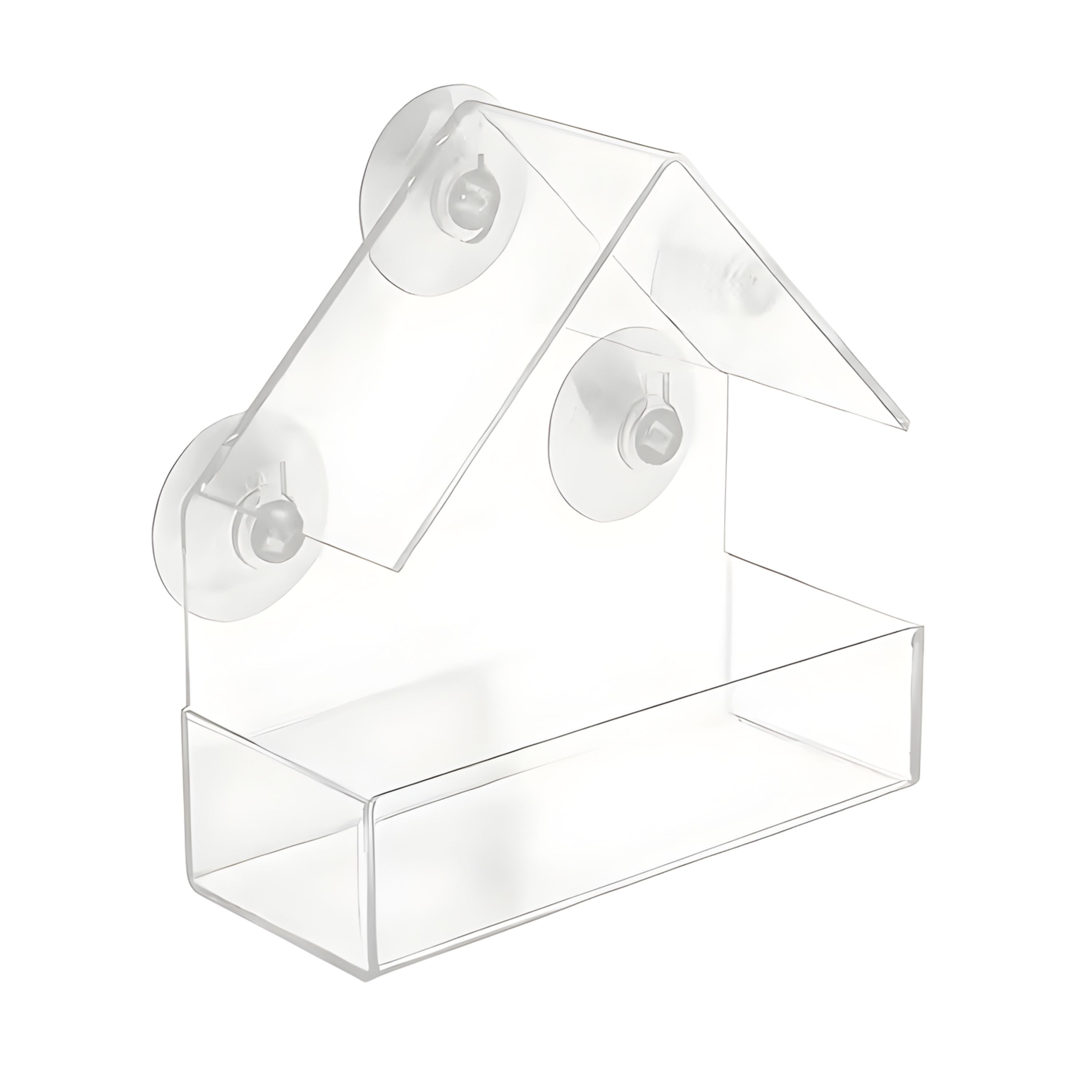 Kitcheniva Acrylic Clear Bird Feeder with Suction Cups