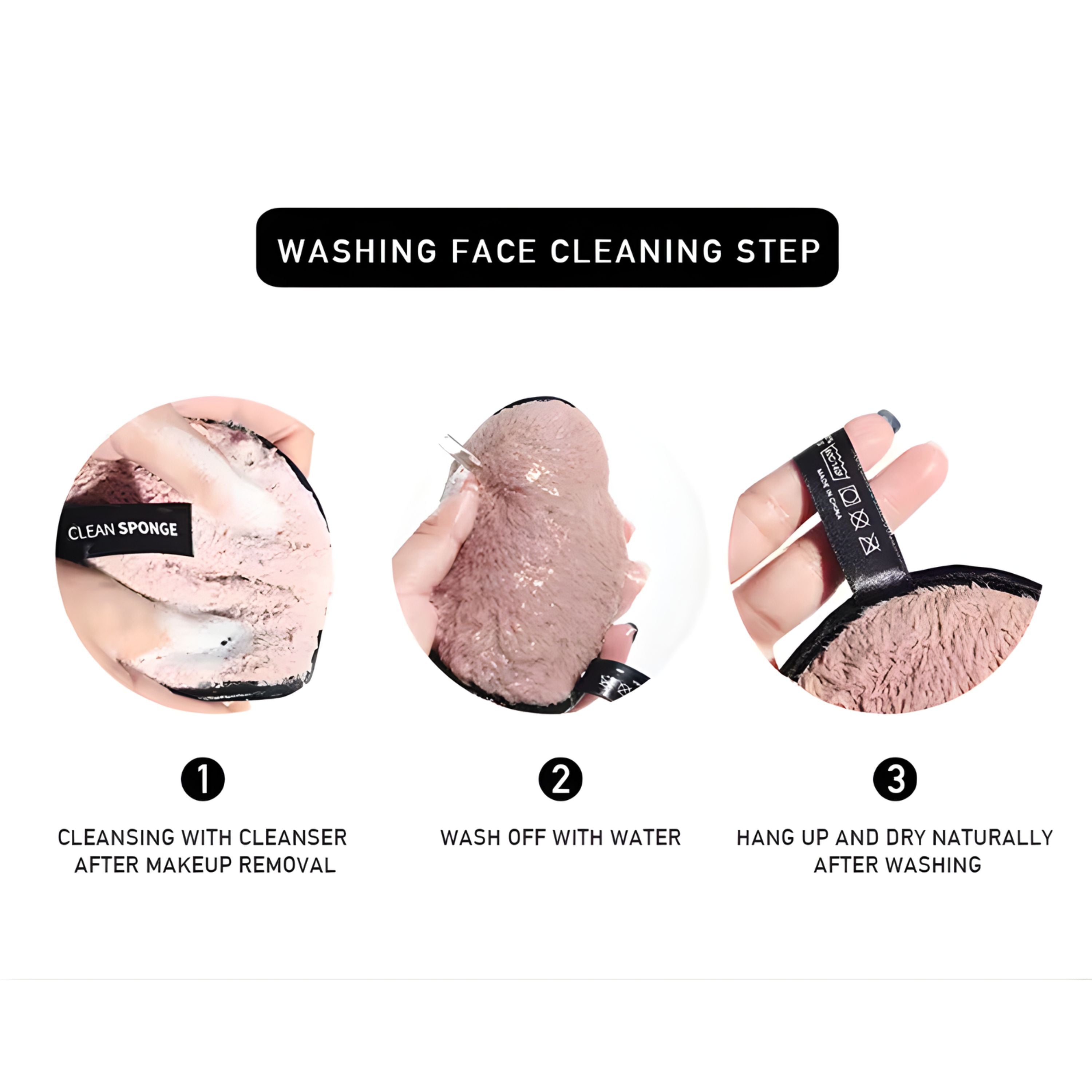 Kitcheniva 4 Pack Reusable Soft Makeup Remover Pads - Facial Cleanser Pads