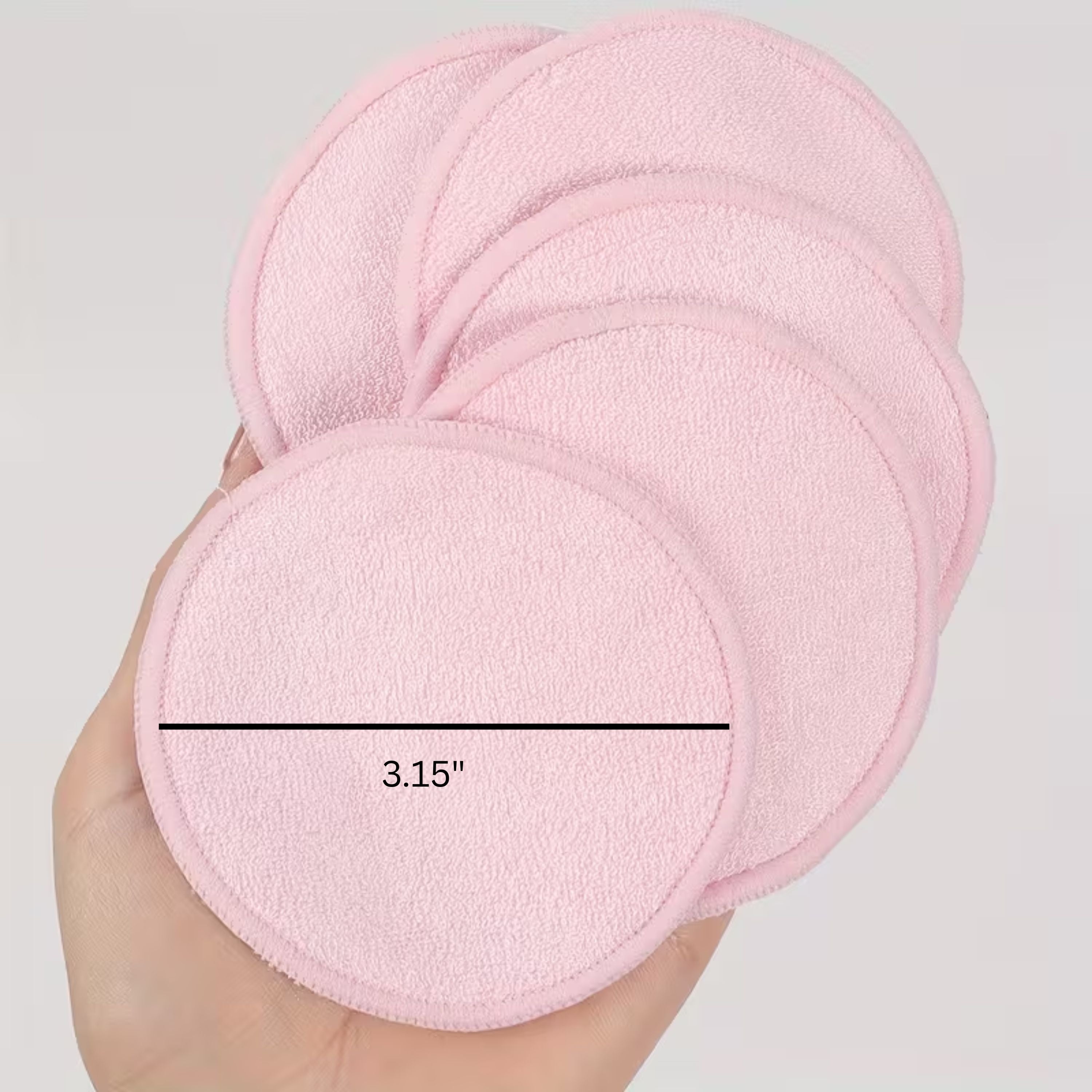 Kitcheniva 10 Pack Reusable Soft Makeup Remover Pads, Pink