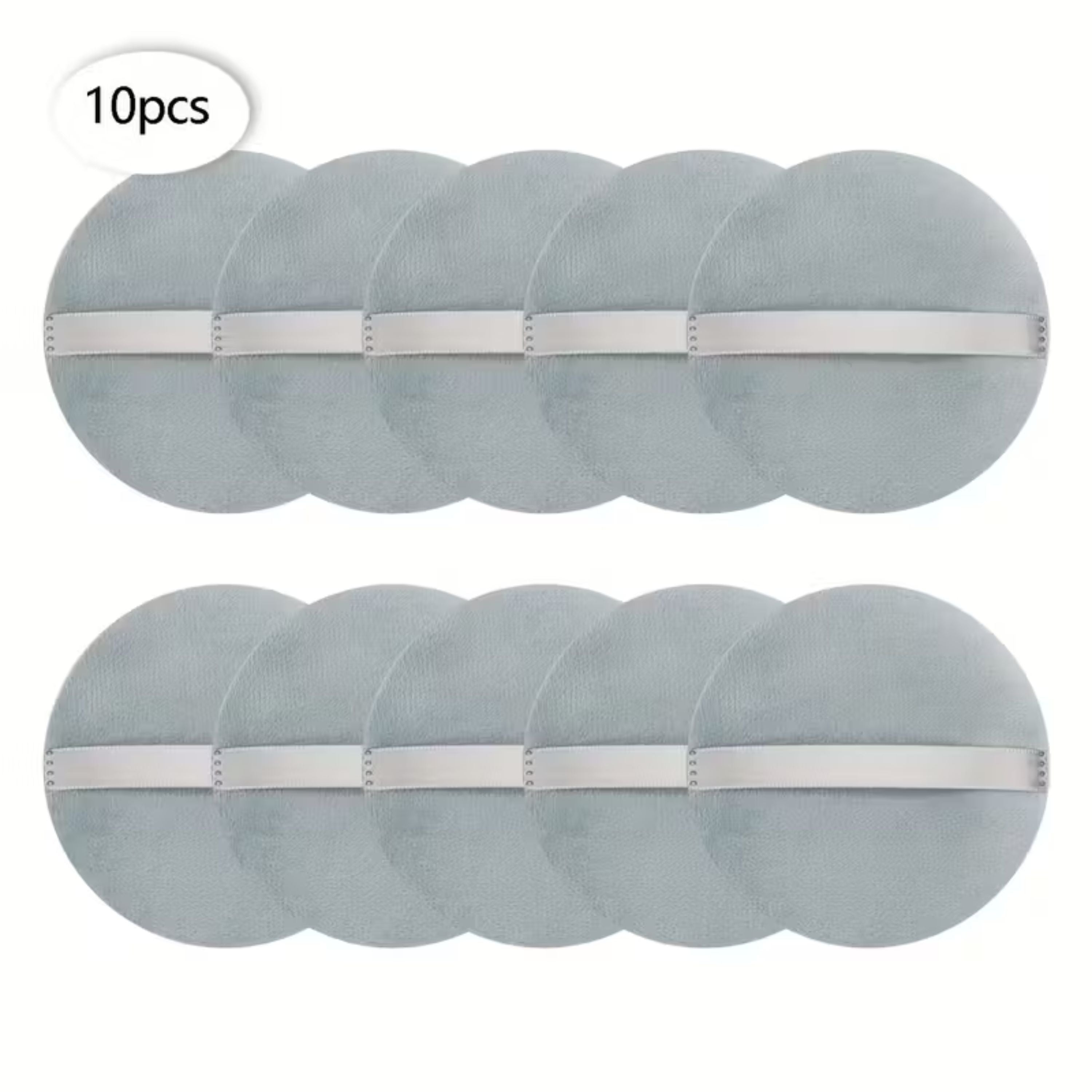Kitcheniva 10 Pack Reusable Soft Makeup Remover Pads with Finger Strap, Gray