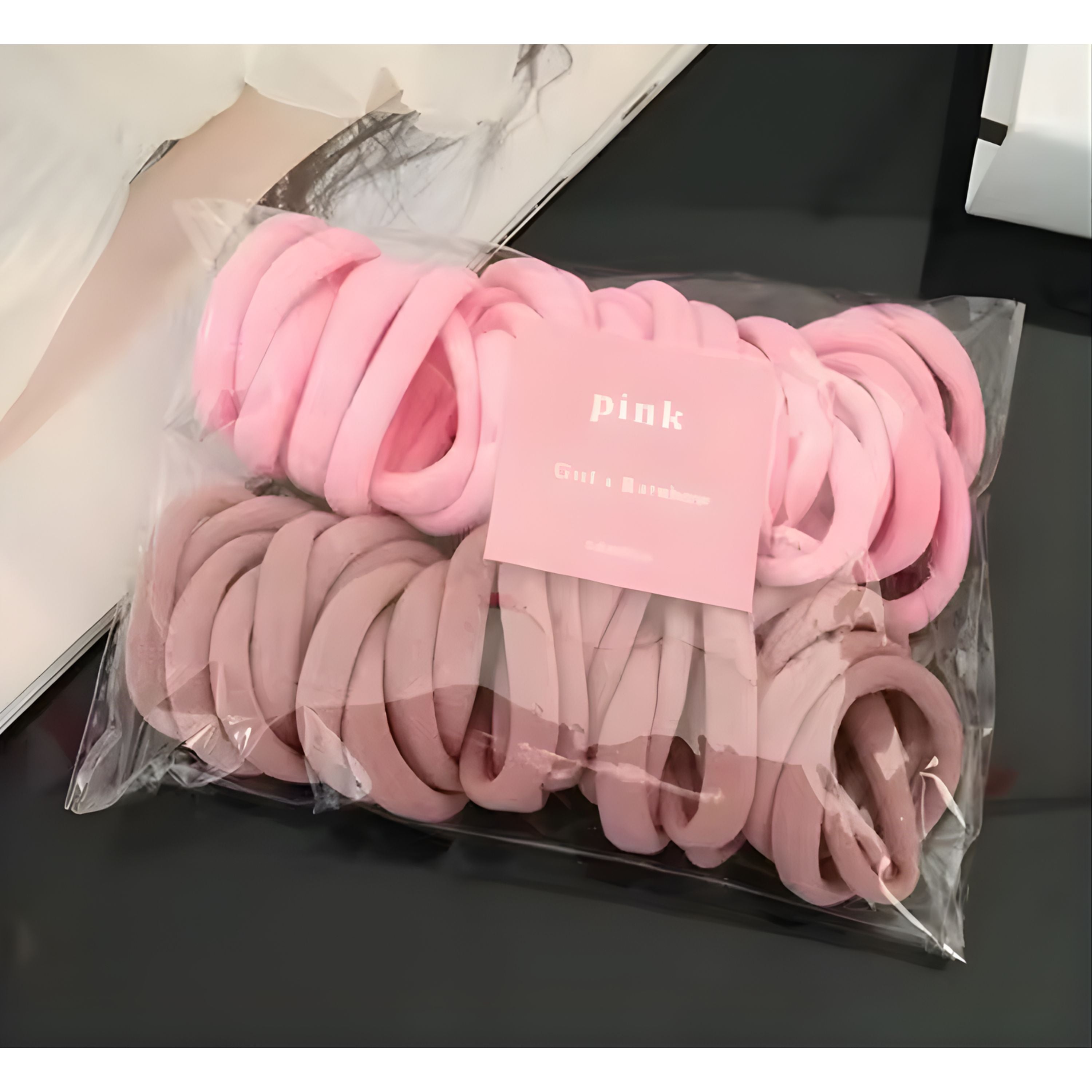 Kitcheniva 50 Pack Elastic Nylon Hair Tie Bands, Pink