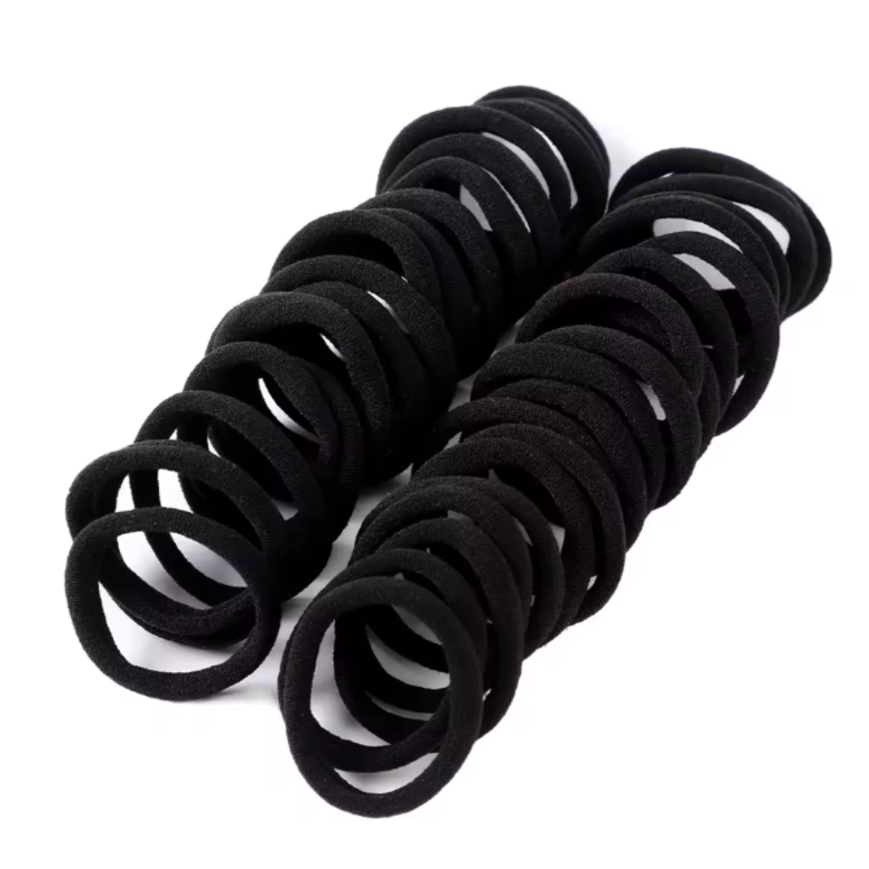 Kitcheniva 50 Pack Elastic Nylon Hair Tie Bands, Black
