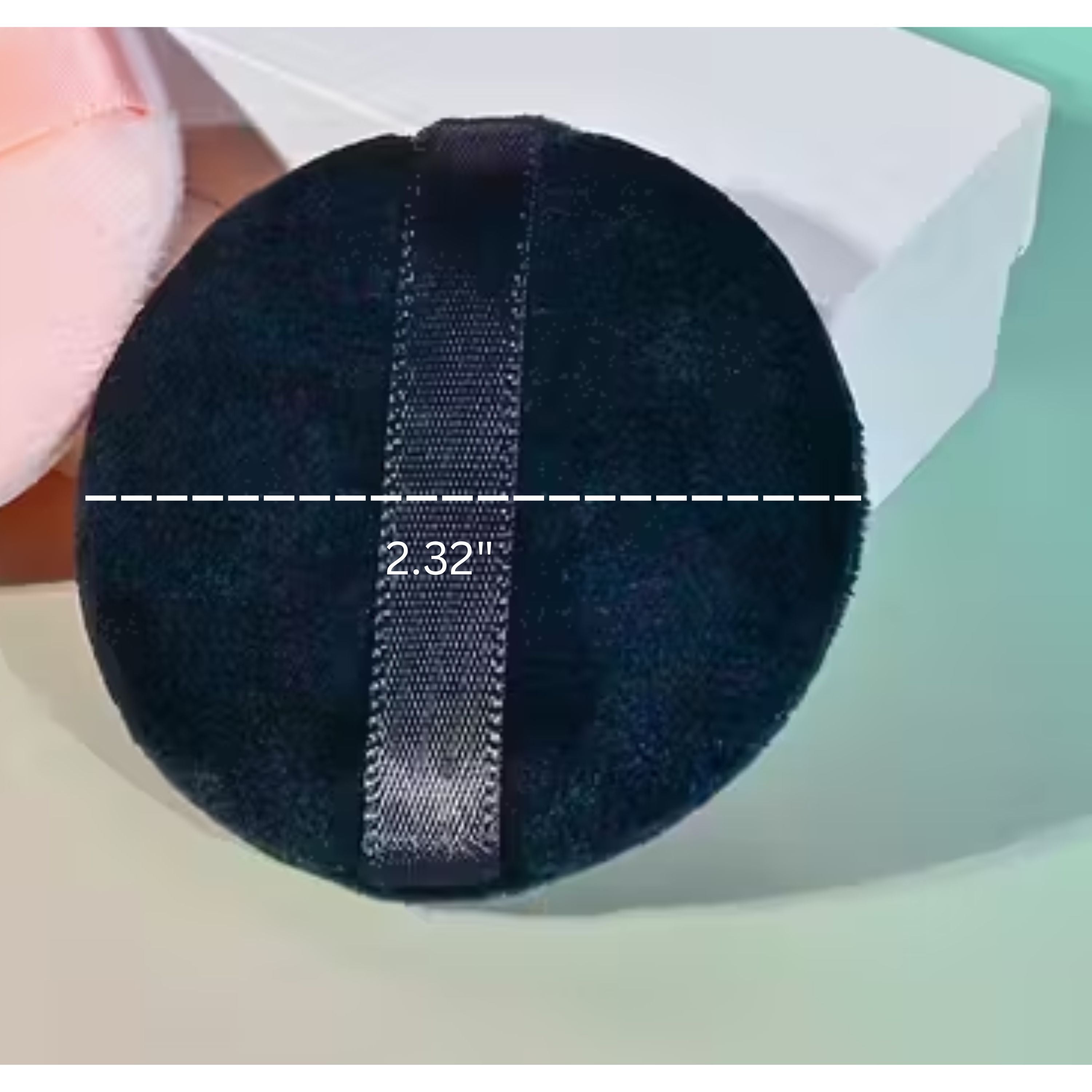 Kitcheniva 3 Pack Soft Makeup Powder Puffs with Finger Strap, Black