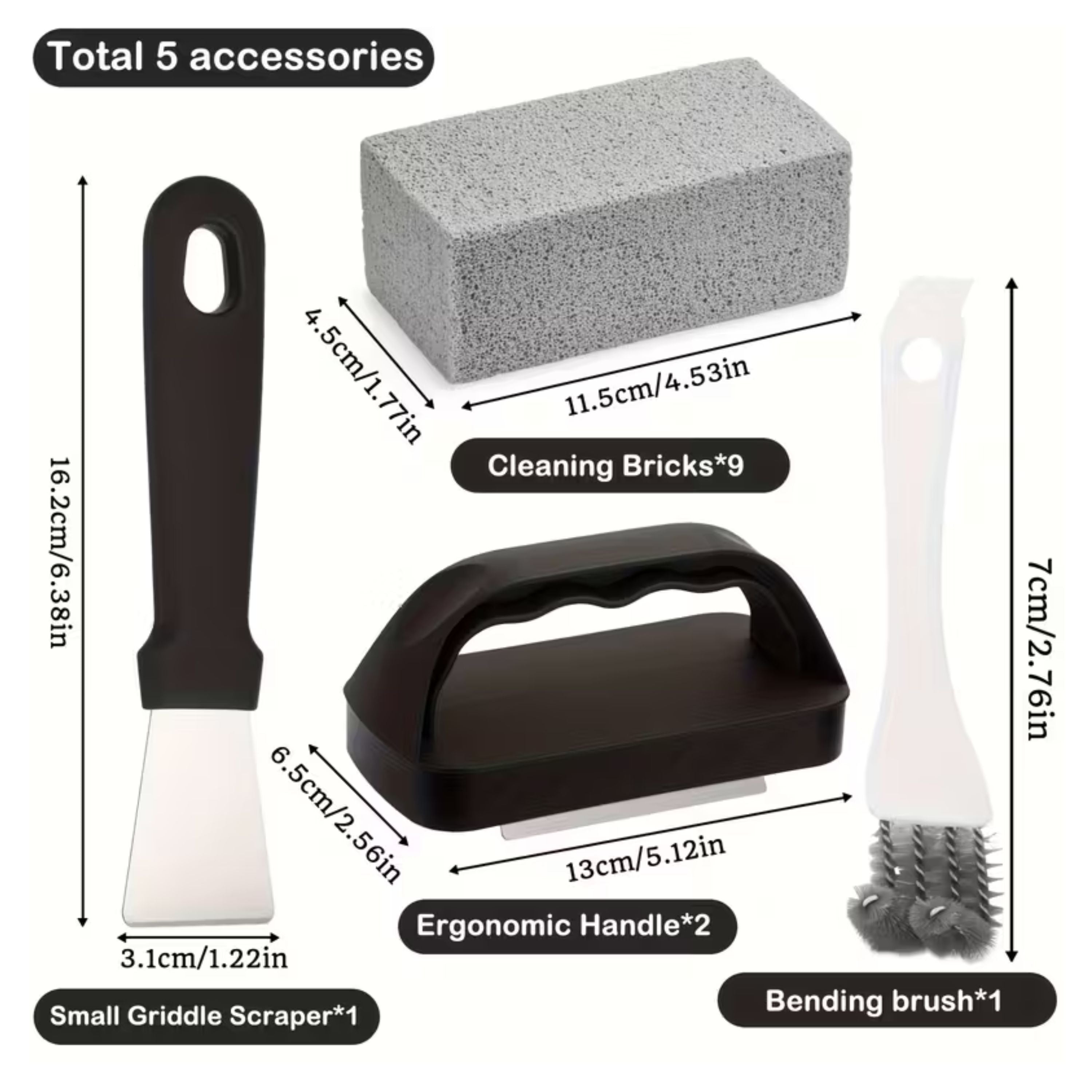 Kitcheniva Heavy-Duty Grill & Pot Cleaning Set 13 Pcs