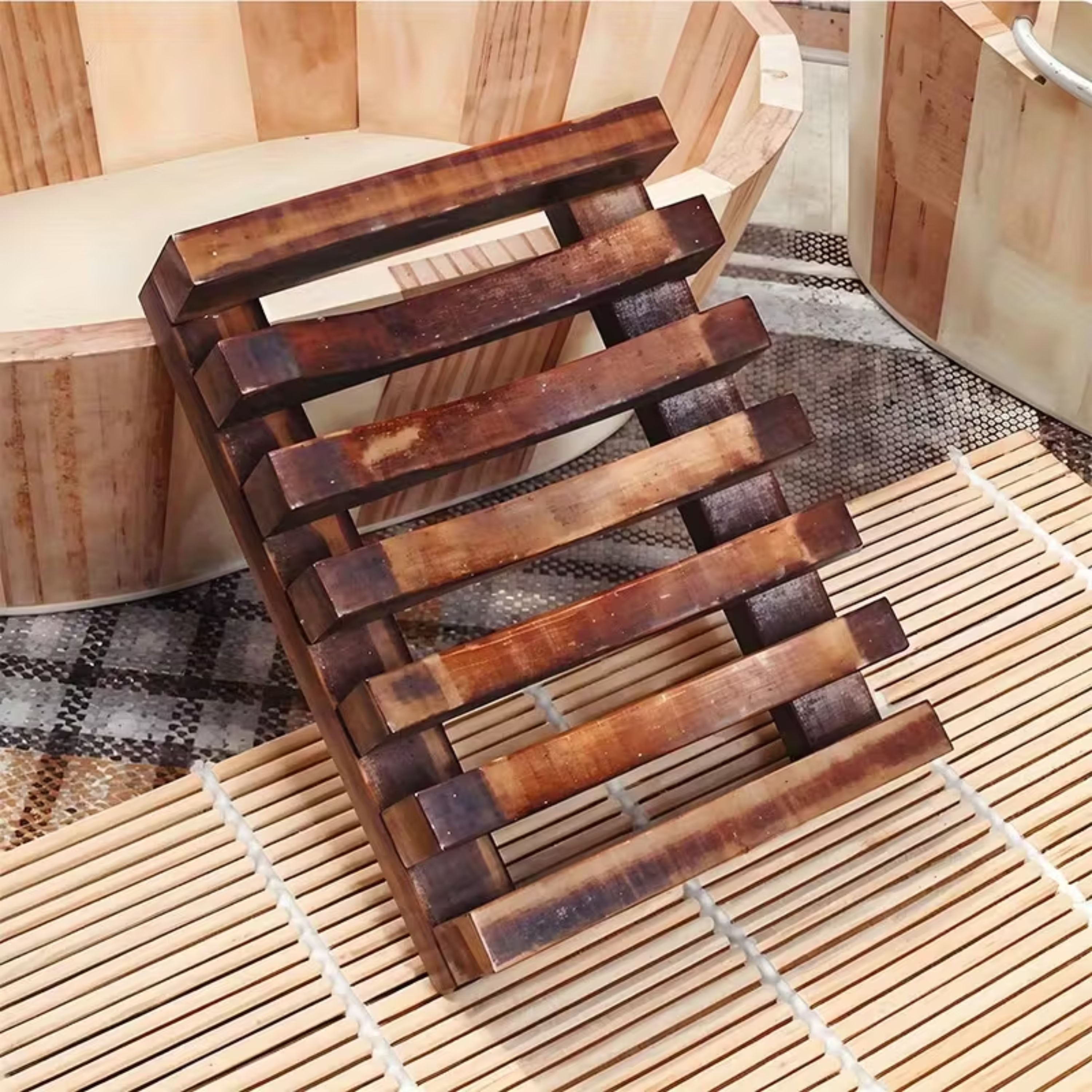 Kitcheniva Self-Draining Wooden Soap Dish 1 Pcs - Charred Wood Soap Holder