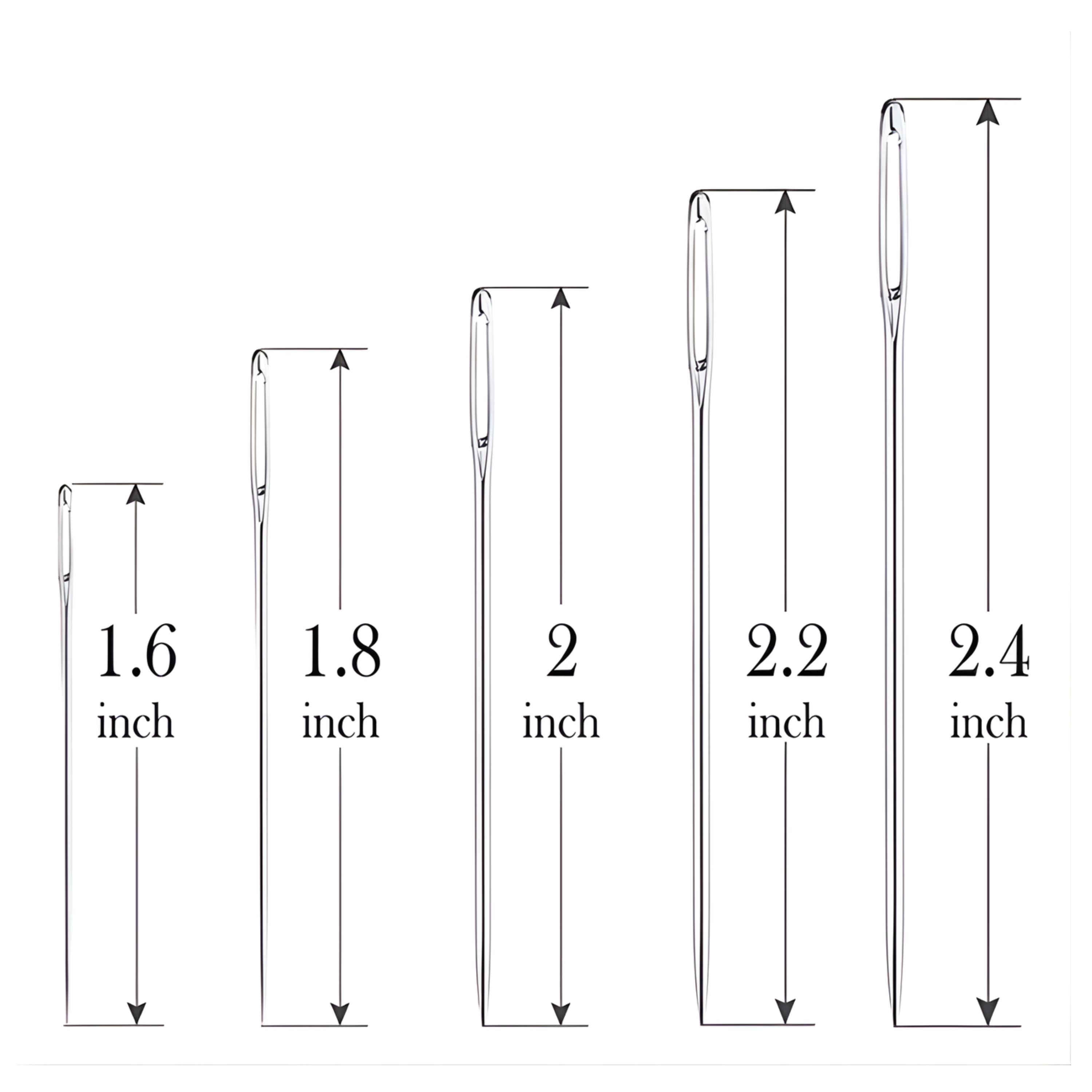 Kitcheniva Large Eye Sewing Needles with Storage Tube 25 Pcs