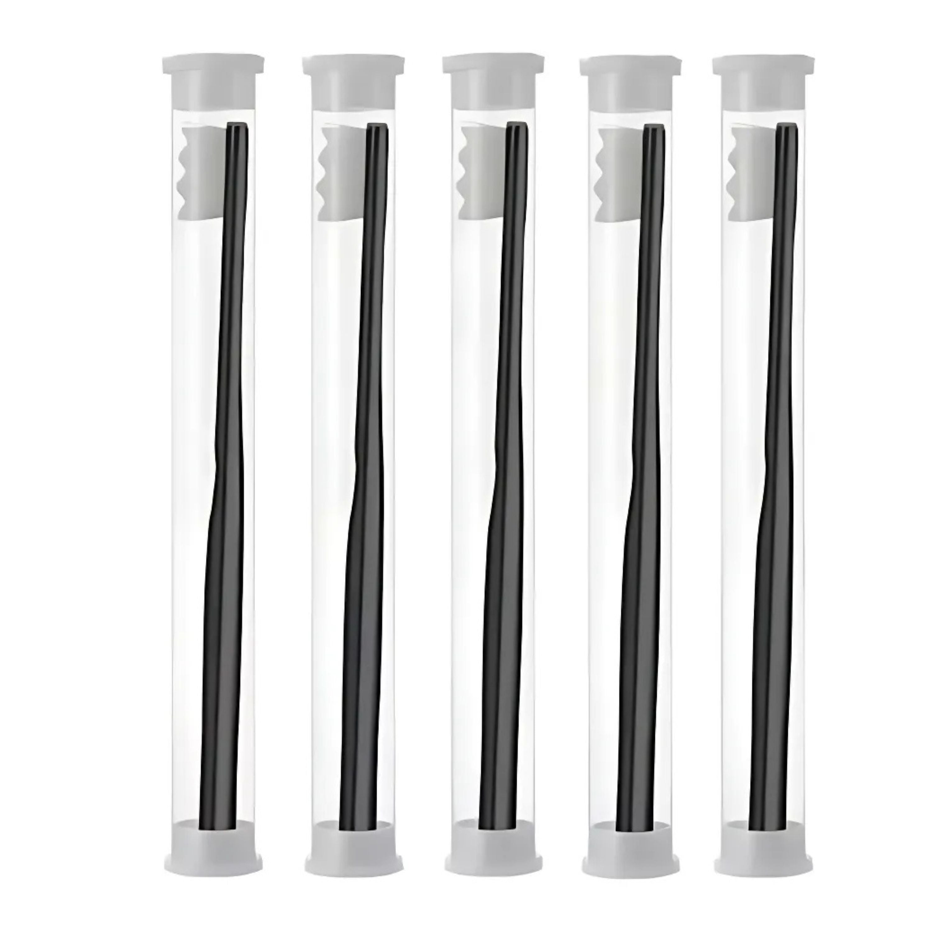 Kitcheniva 5 Pack Ultra-Fine Bristle Toothbrush for Sensitive Teeth, Black