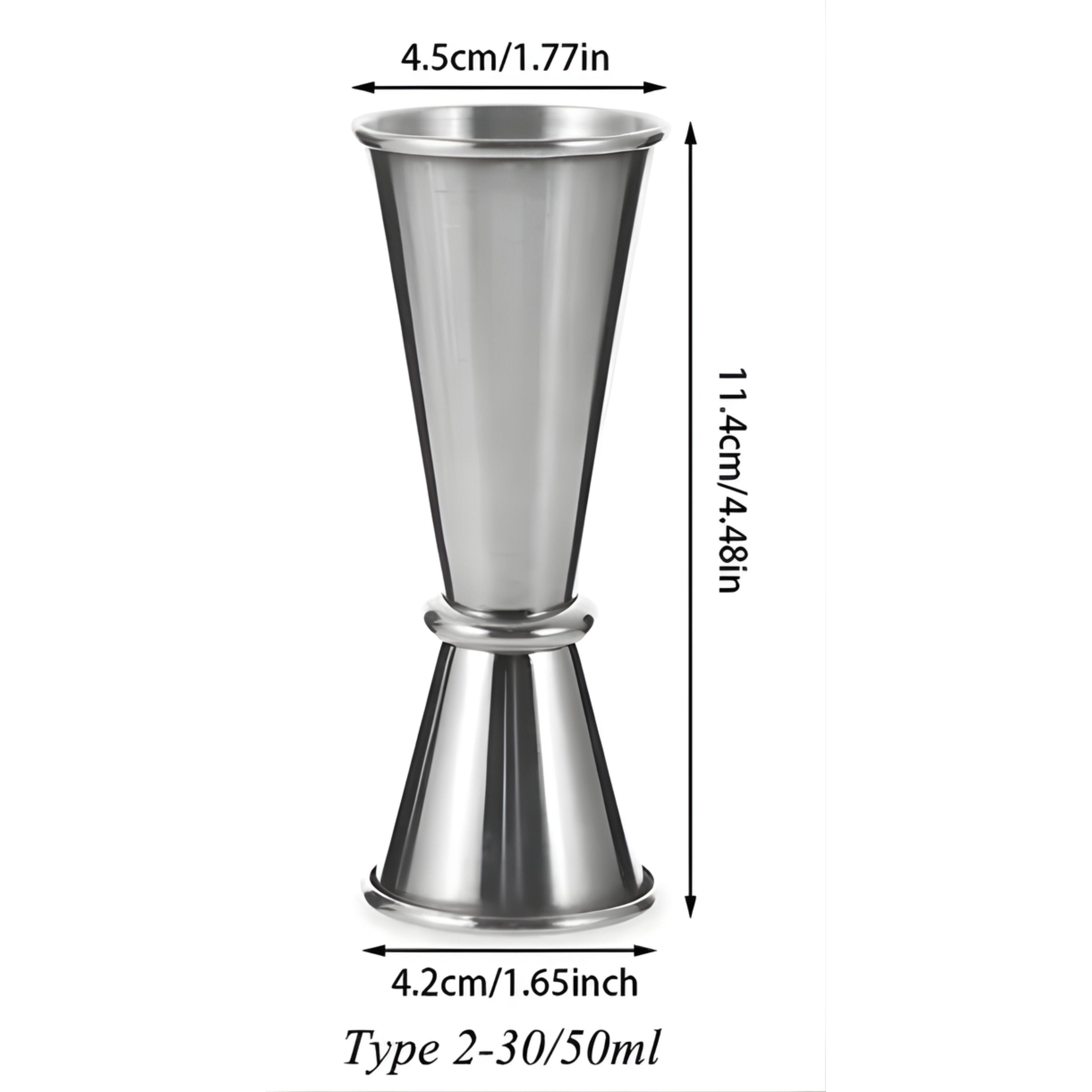 Kitcheniva Stainless Steel Double-Sided Jigger 1 oz & 1.7 oz