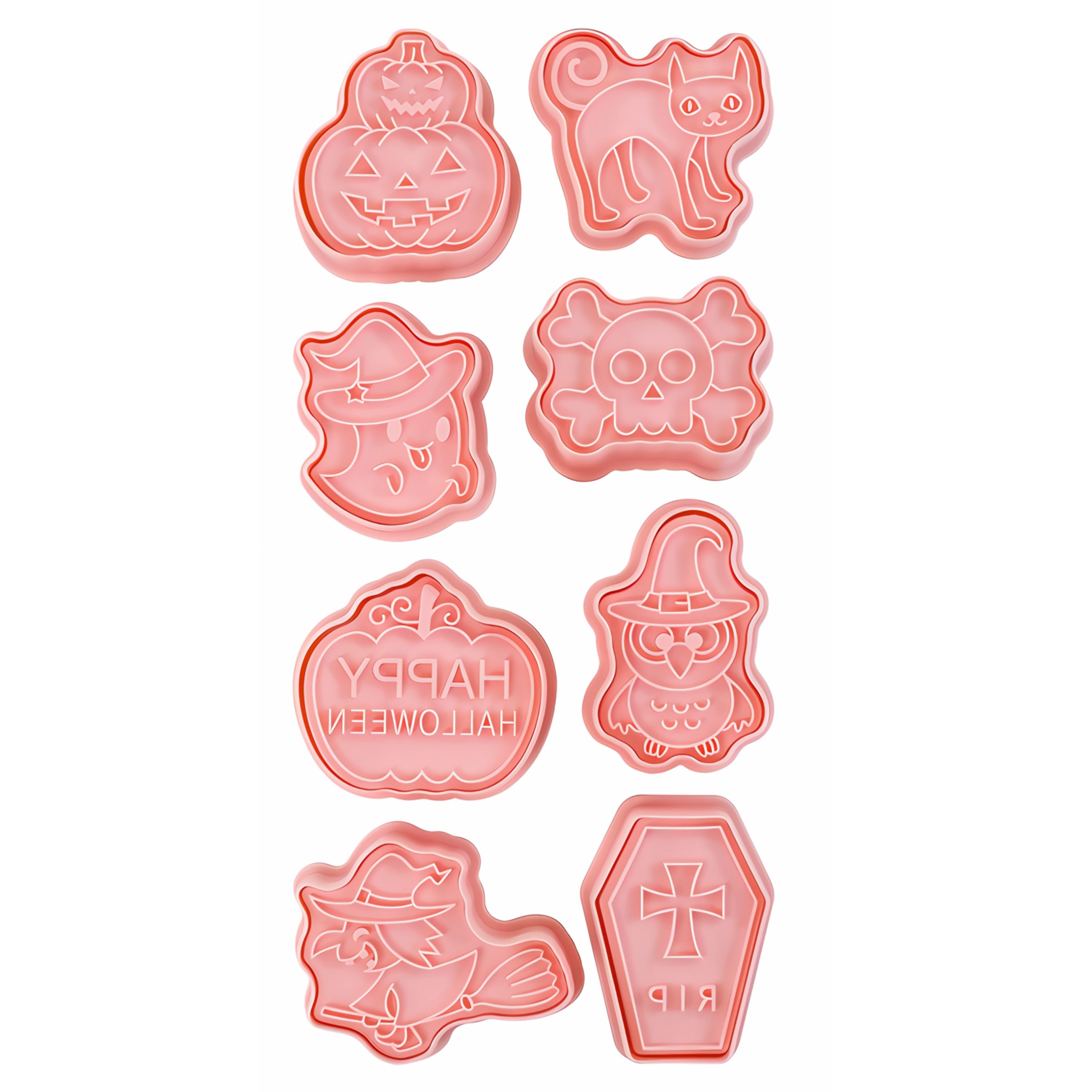 Kitcheniva Halloween Cookie Cutter Set Variety Pack 8 Pcs