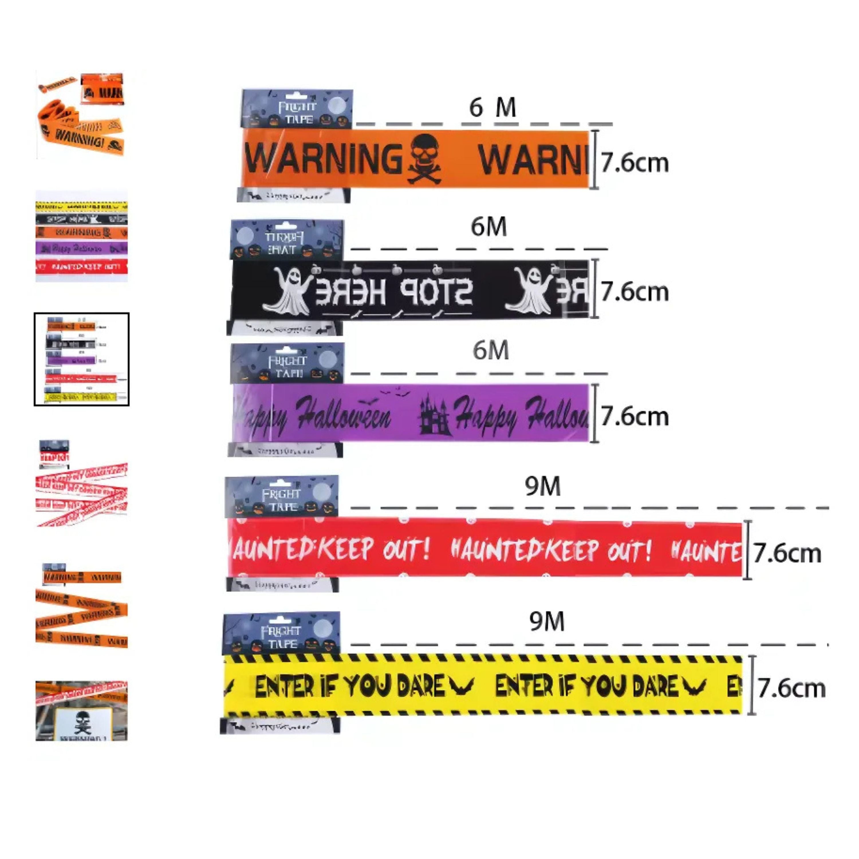 Kitcheniva Halloween Decor Yellow Tape 9M 2 Pcs