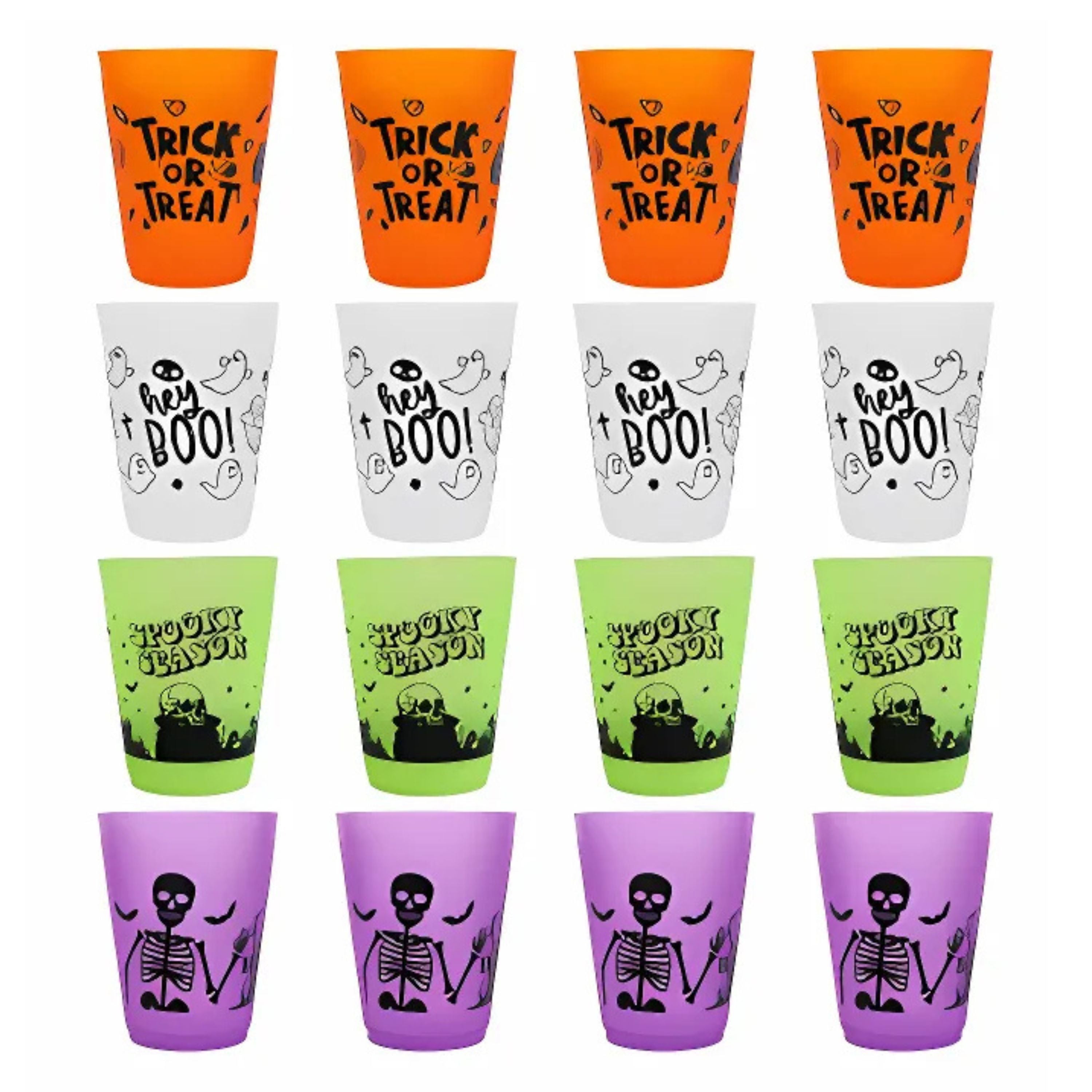 Kitcheniva Reusable Plastic Halloween Party Cups 16 Pcs