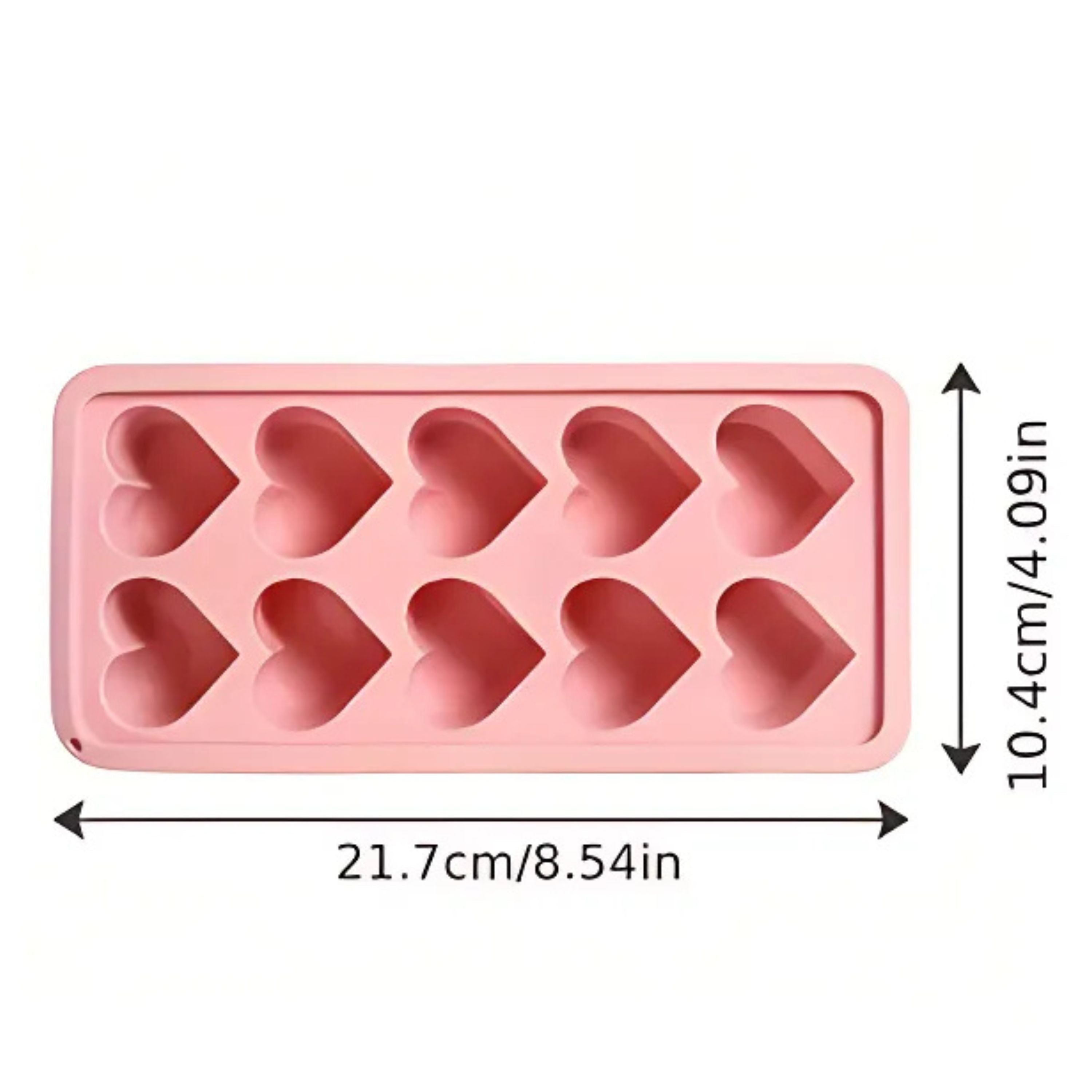 Kitcheniva Heart-Shaped Silicone Mold Tray – 1 Pc for Ice Cubes, Candy, Chocolate, Jelly & More