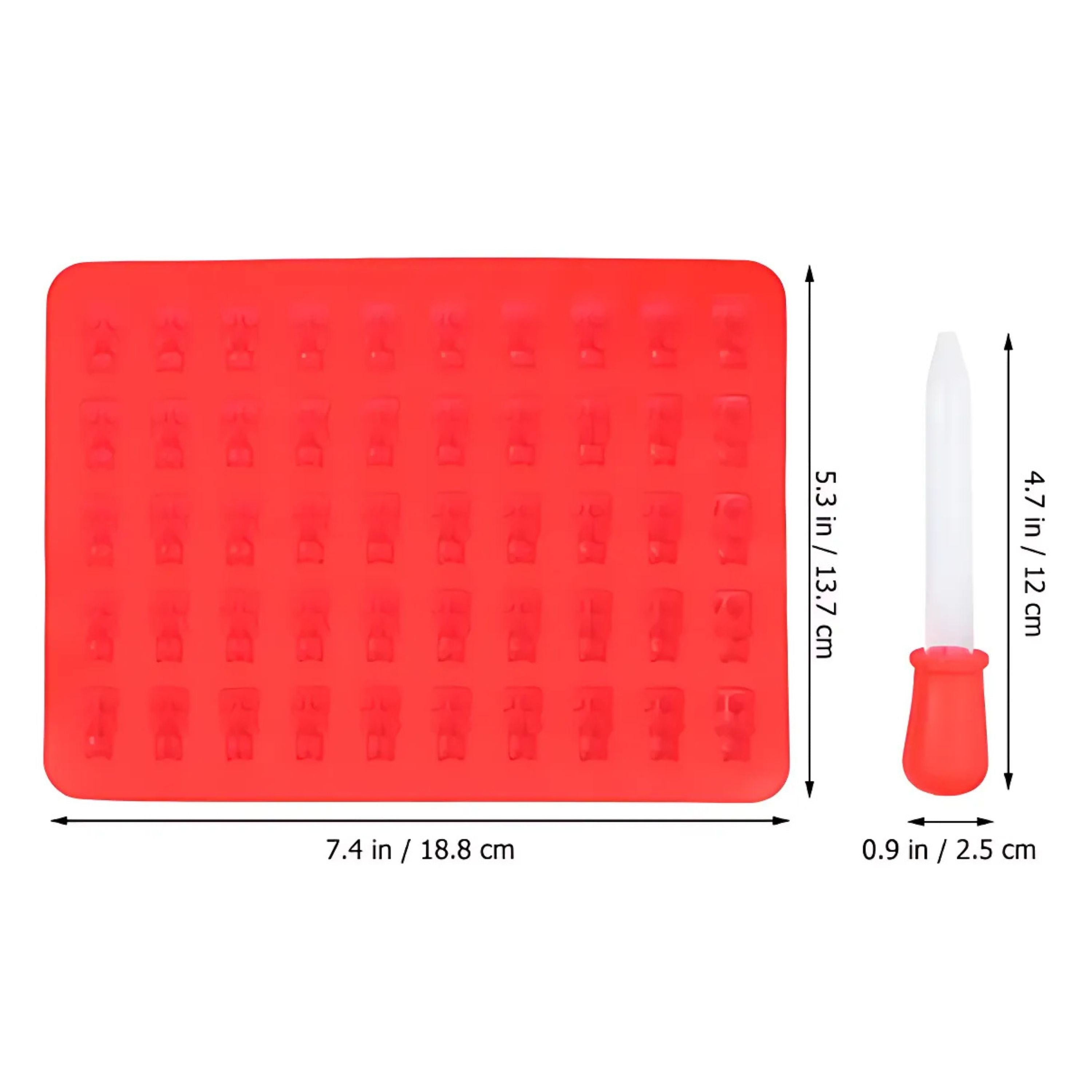 Kitcheniva Silicone Gummy Bear Mold with Dropper, 1 Pc Red