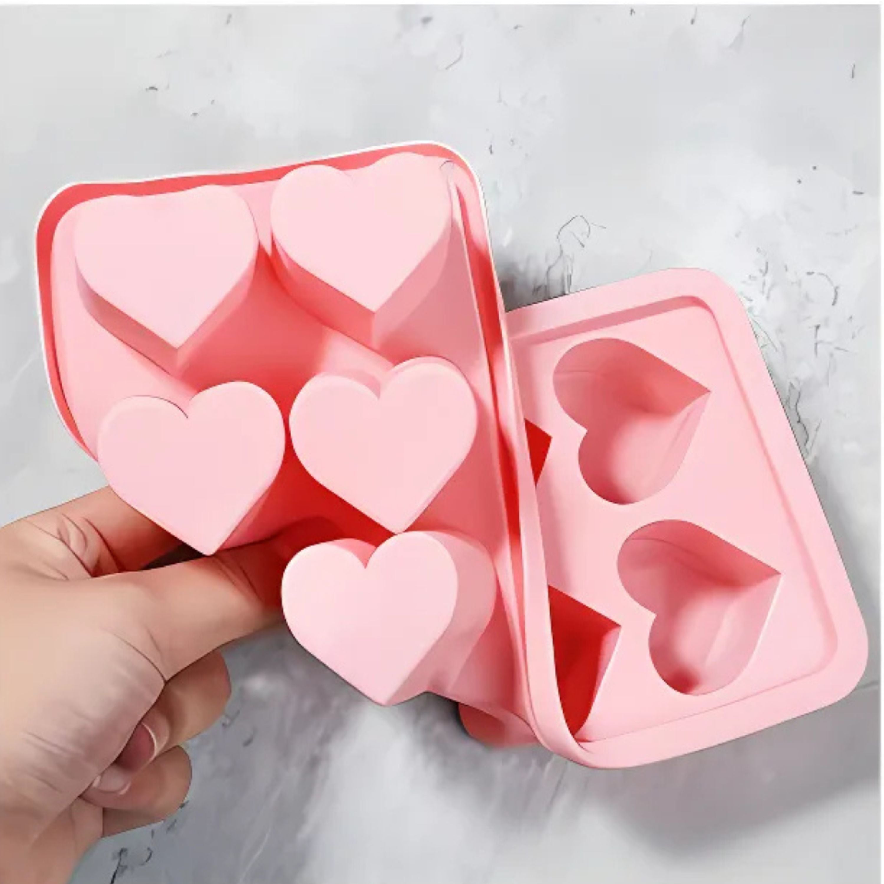 Kitcheniva Heart-Shaped Silicone Mold Tray – 1 Pc for Ice Cubes, Candy, Chocolate, Jelly & More