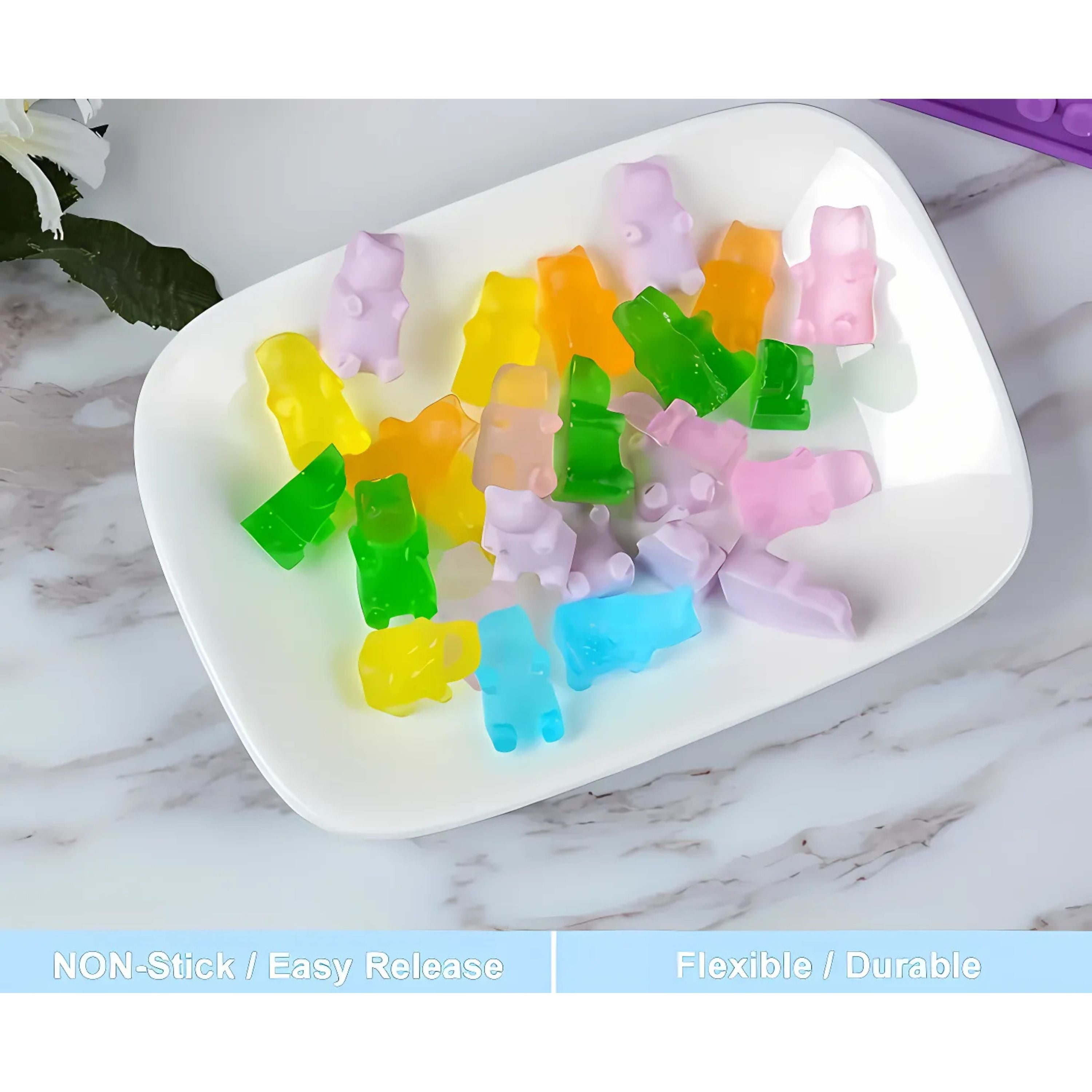 Kitcheniva Silicone Gummy Bear Mold with Dropper, 1 Pc Red