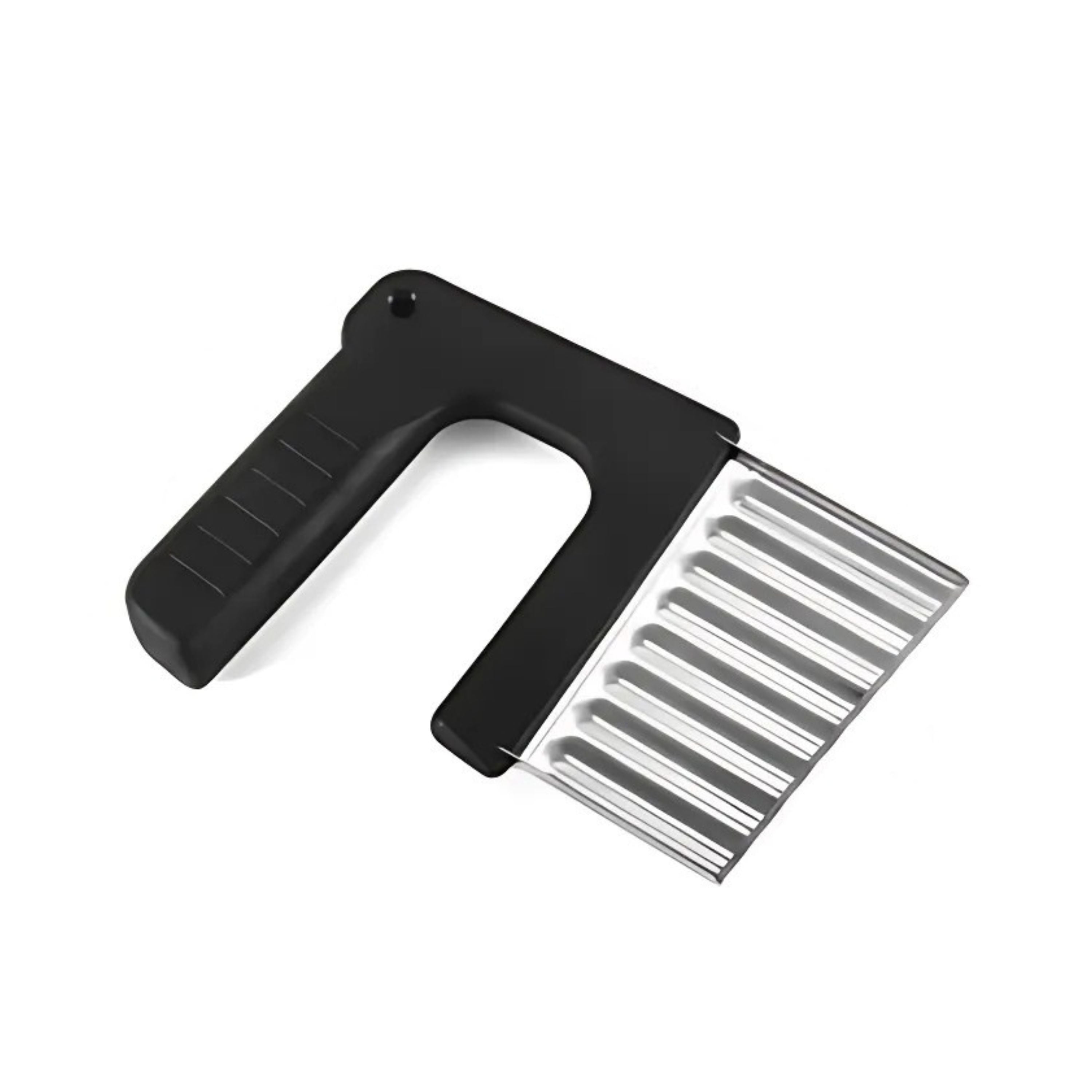 Kitcheniva Crinkle Cutter with Plastic Handle, Black, 1 Pcs