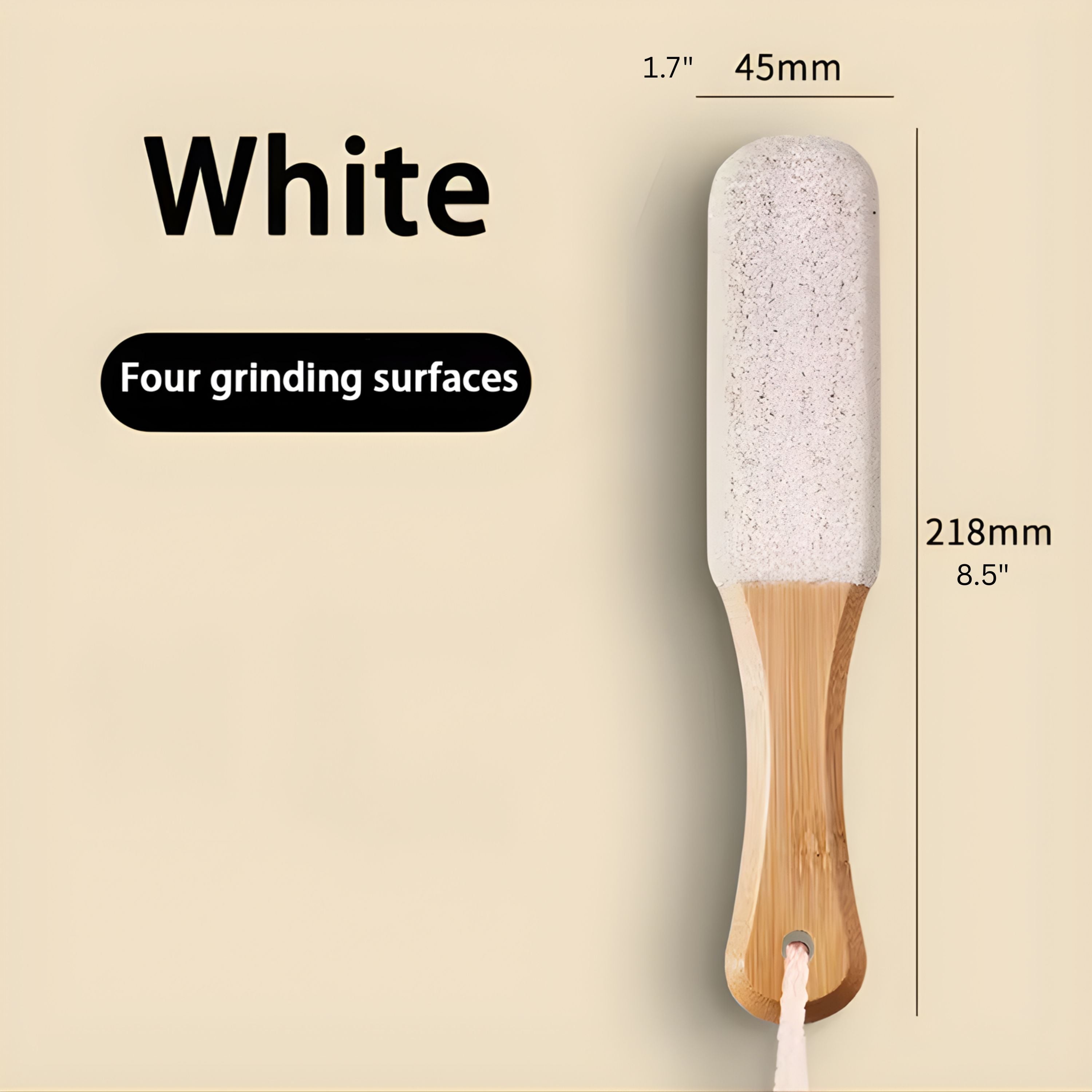 Kitcheniva Pumice Stone Foot File - Callus Remover for Feet (1 Pack, White)